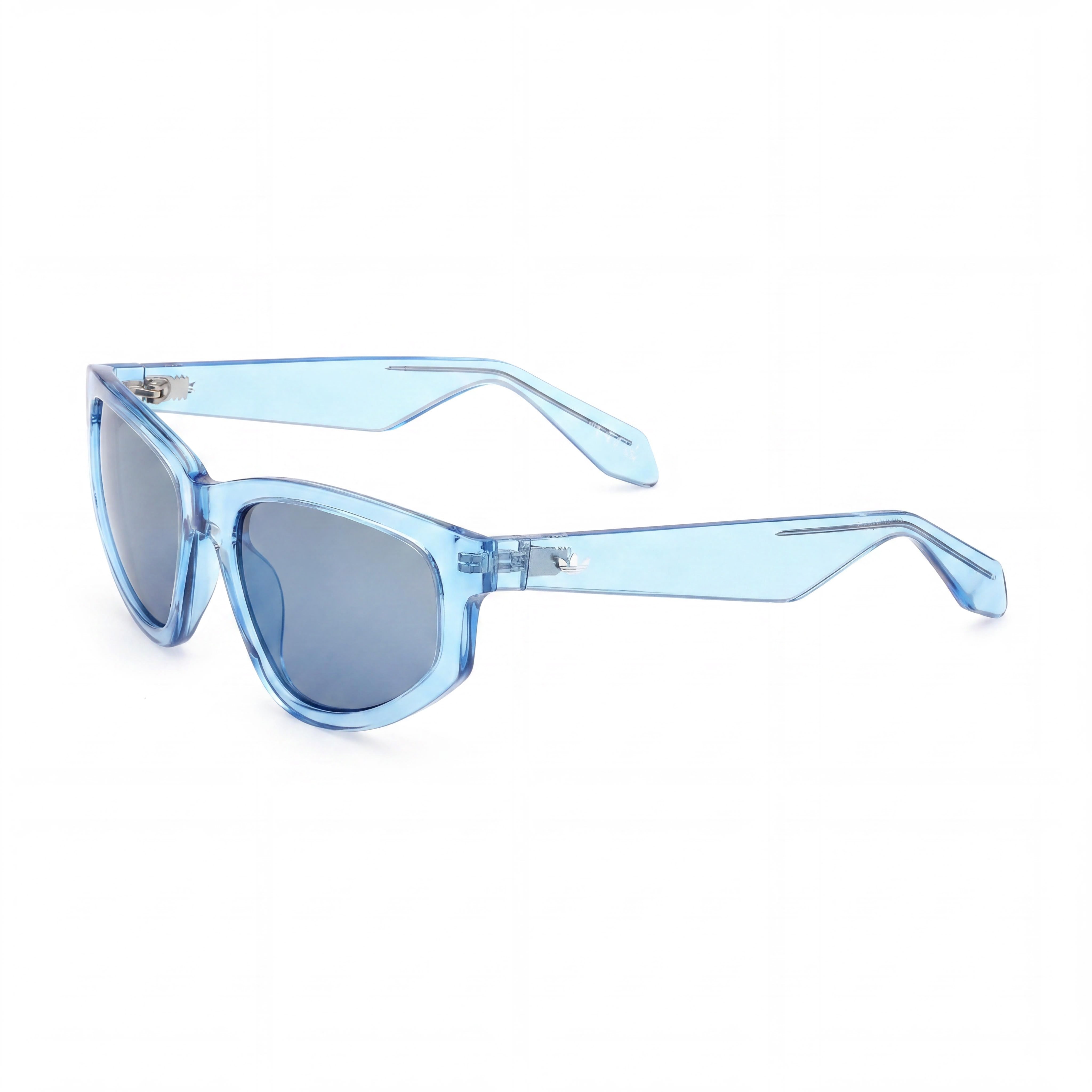 Adidas Originals Or0107 Women's Shiny Blue Frame Blue Lens Sunglasses, Lens Width 55mm, Bridge 18mm, Temple Length 135mm, Photo 1