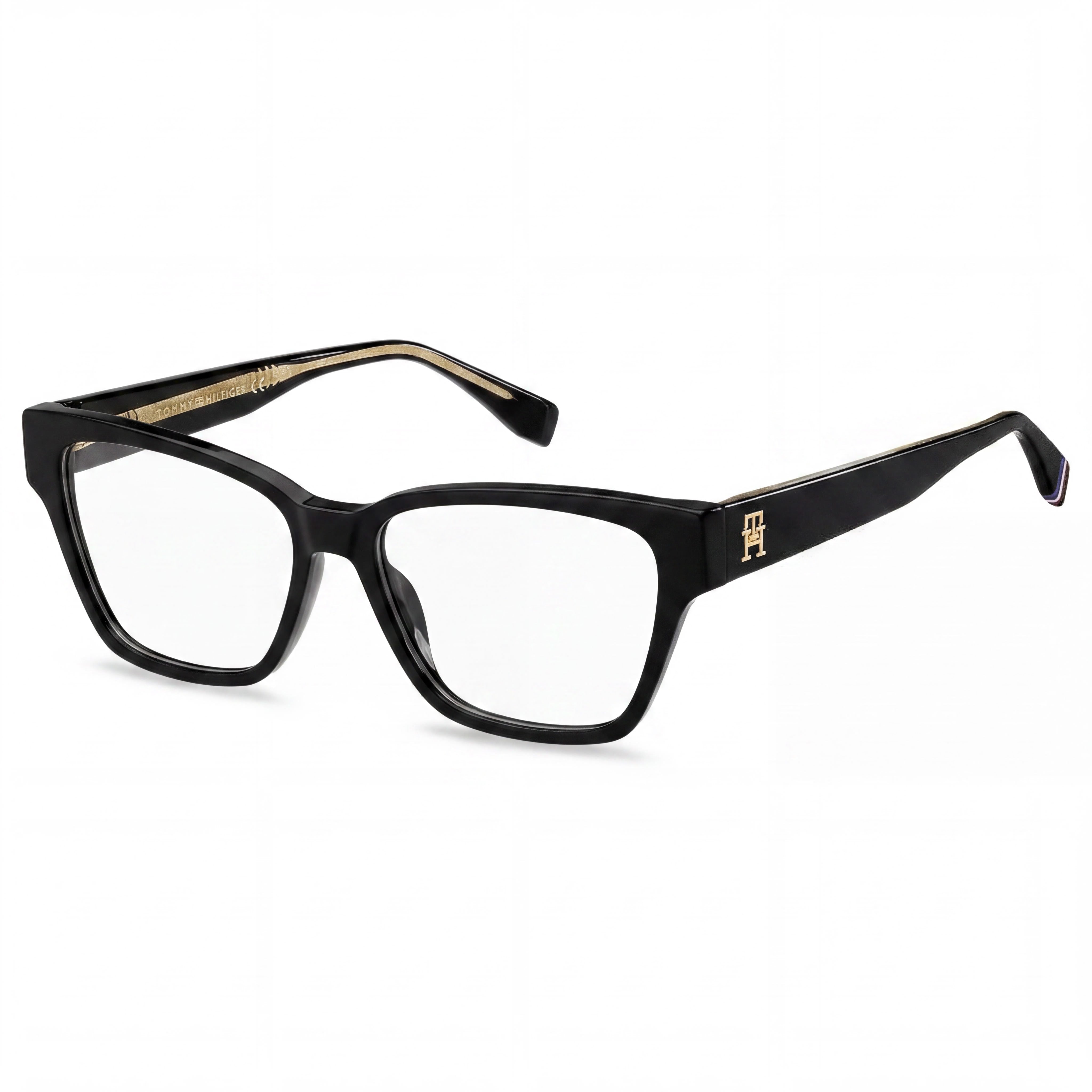 Tommy Hilfiger Classic Women’s Black Acetate Eyewear Frame 53mm Lens, 15mm Bridge, 140mm Temple, Photo 1