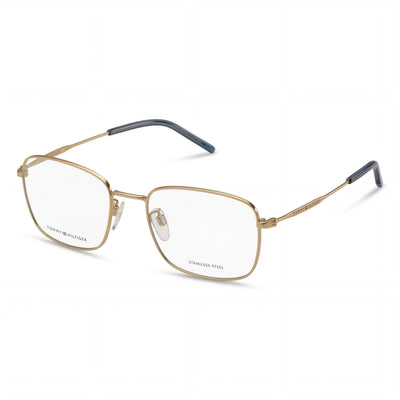 Tommy Hilfiger Casual Men's Matte Gold Alloy Steel Frame with Polycarbonate Lenses Eyewear 55-19-145
