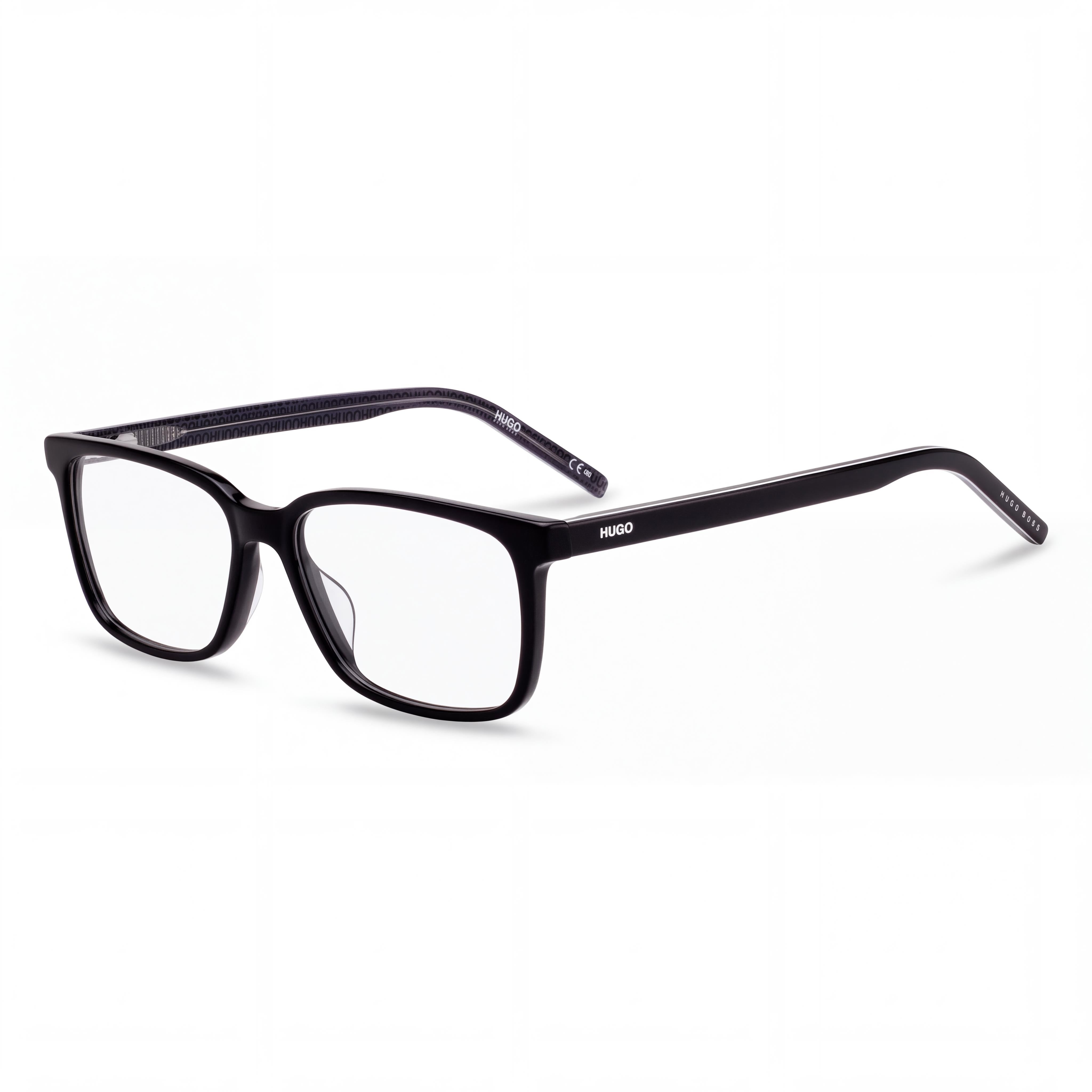 HUGO Hugo 1010 Men's Black Acetate Optical Frames with 54mm Lens, 16mm Bridge, 145mm Temple Length, Photo 1