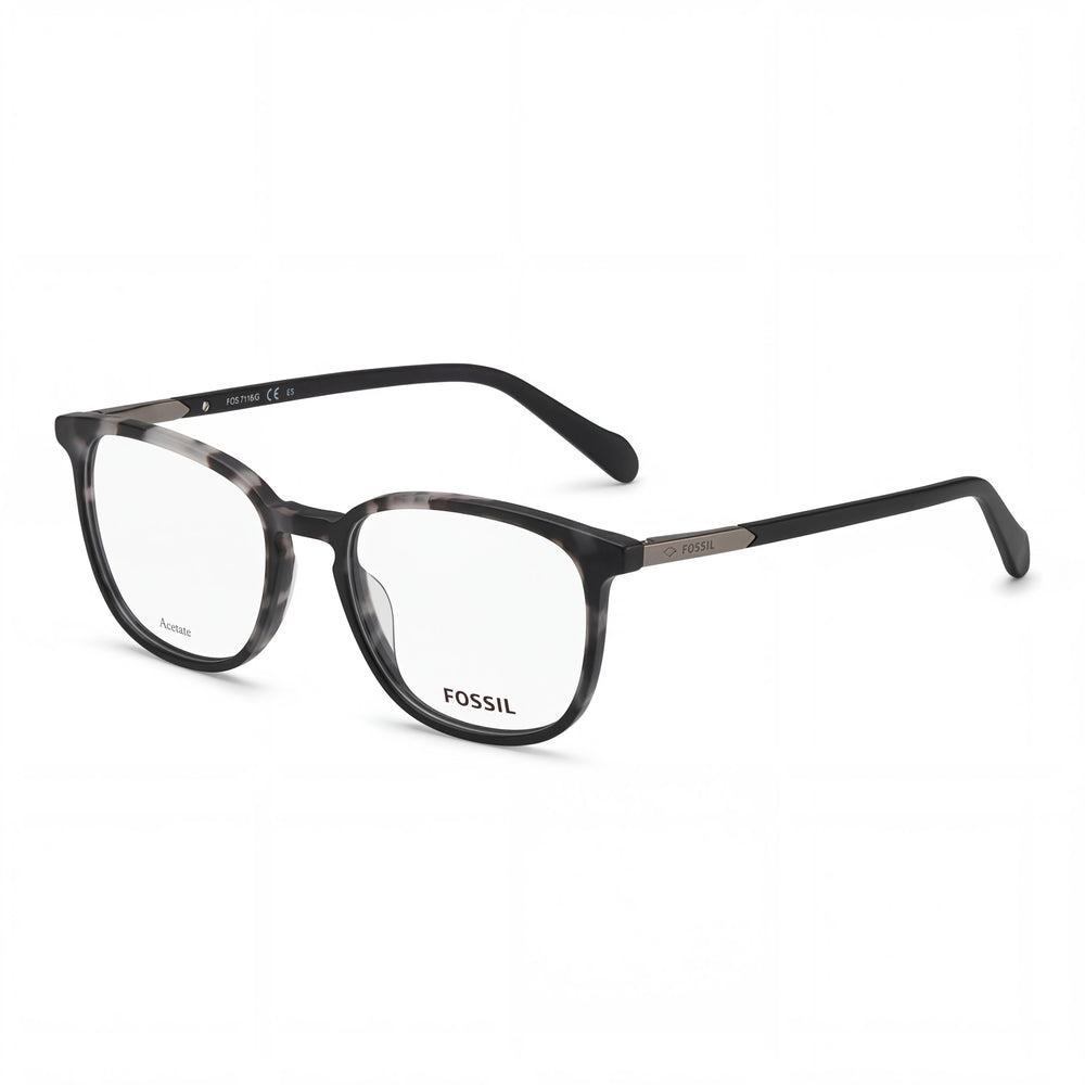 Gafas de sol Fossil Fos 7116/G para hombre, con montura de plástico polarizada y lentes de policarbonato, color gris, 52 mm