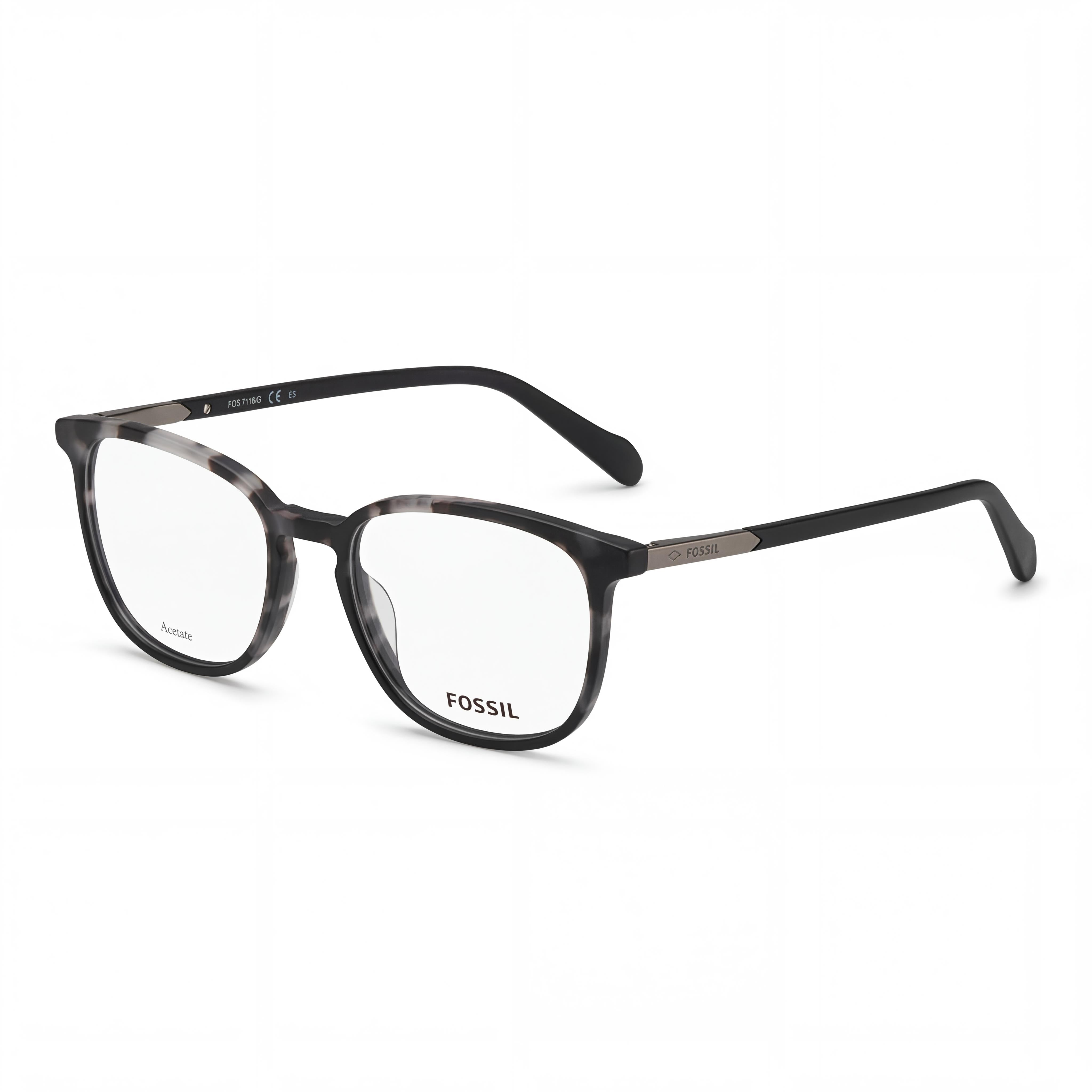 Gafas de sol Fossil Fos 7116/G para hombre, con montura de plástico polarizada y lentes de policarbonato, color gris, 52 mm, Photo 1