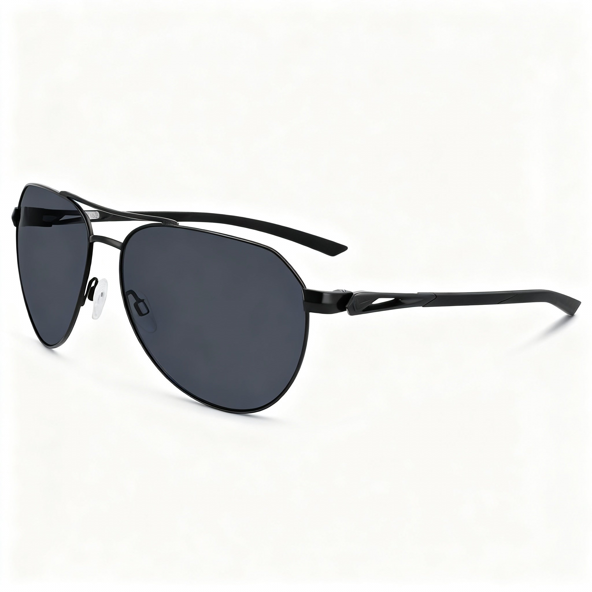 Nike Modern Unisex Plastic Satin Black Frame Polycarbonate Dark Grey Non-Polarized 60mm Lens Width Sunglasses