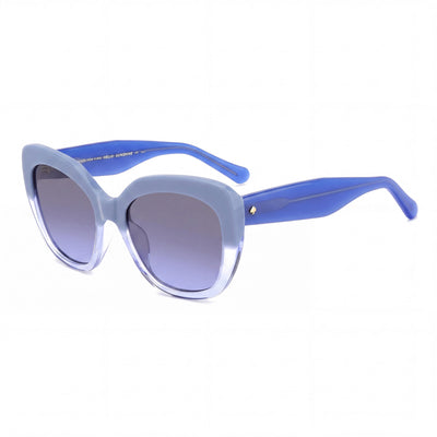 kate spade new york Women's Seasonal Blue Grey Plastic Frame Grey Azure Lens UV Protection 55mm Sunglasses
