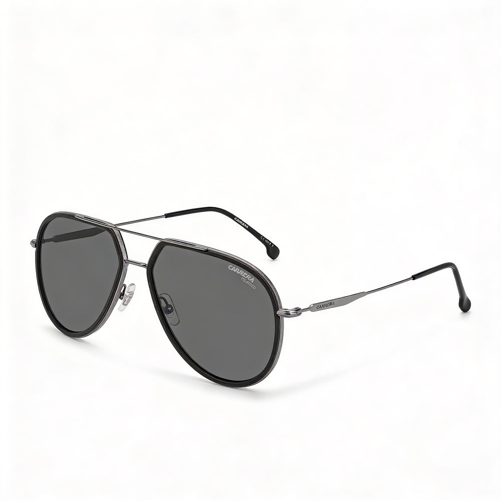 Carrera CARRERA 295/S Unisex Metal Frame Sunglasses with Matt Black Polycarbonate Lenses, 65.7mm Lens Width