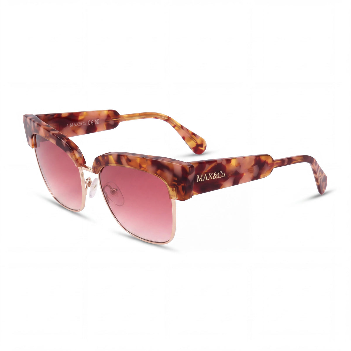 Max&Co. MO0092 Women’s Coloured Havana Plastic Frame Sunglasses 54-17-140, Photo 1
