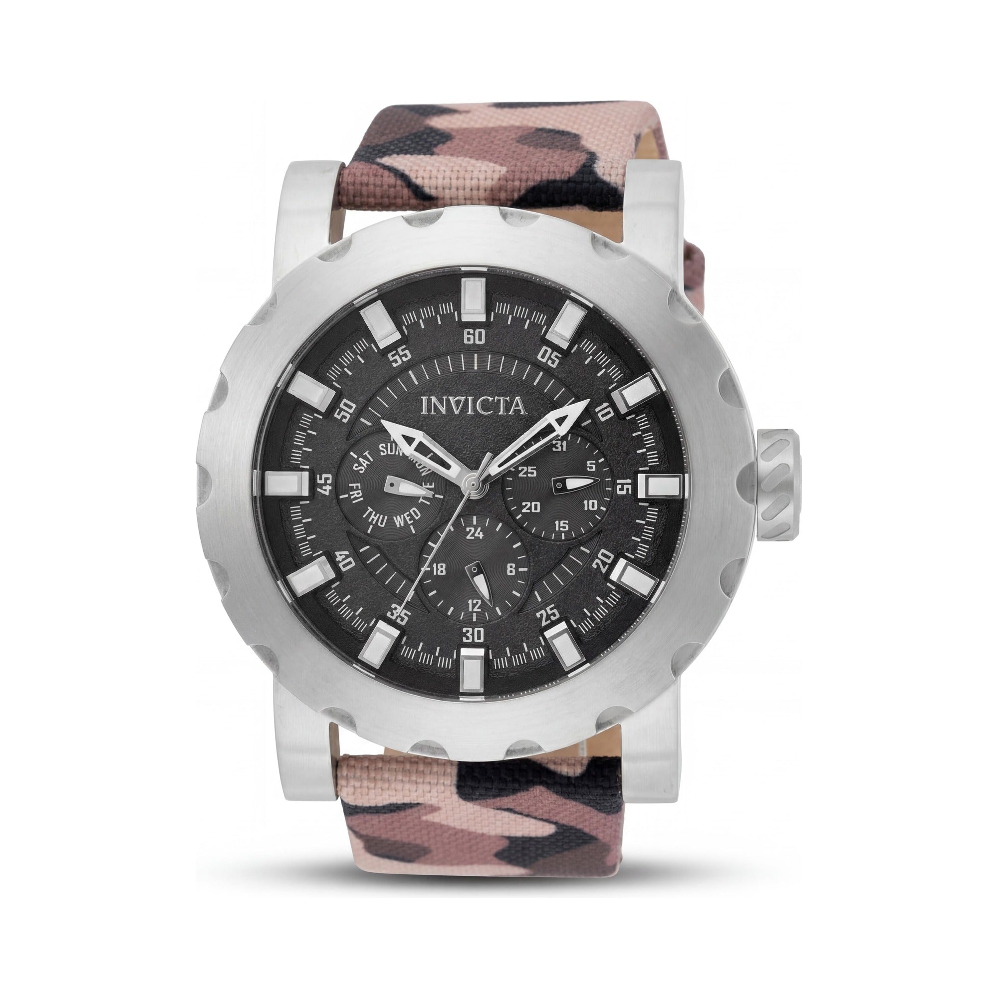 Invicta I-Force 47582 Unisex Silver Stainless Steel Chronograph Watch with Black Dial 46mm, Photo 1