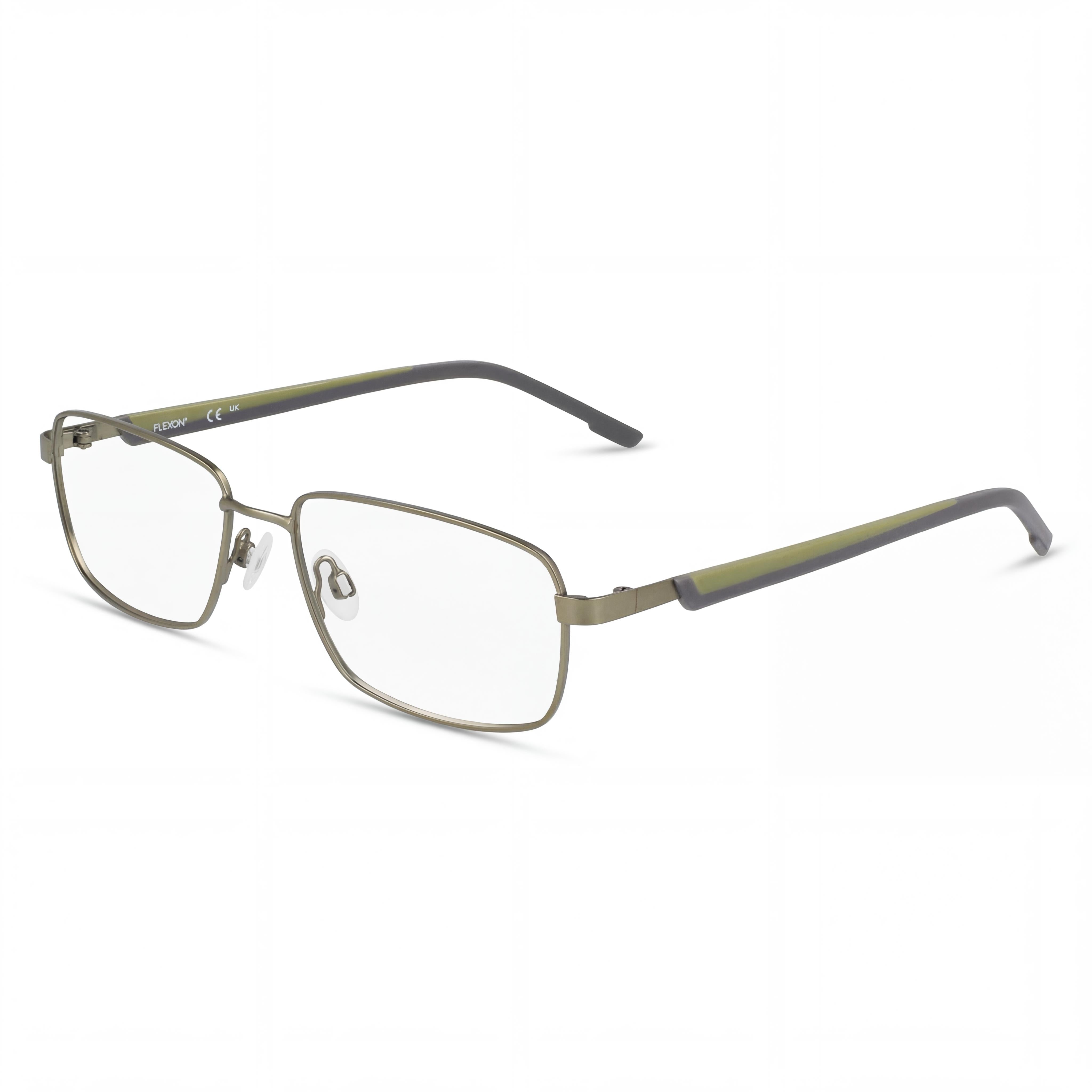 Flexon Classic Men's Eyewear featuring Satin Moss Acetate Frame and Multicolor Polycarbonate Lenses, 57mm, Photo 1