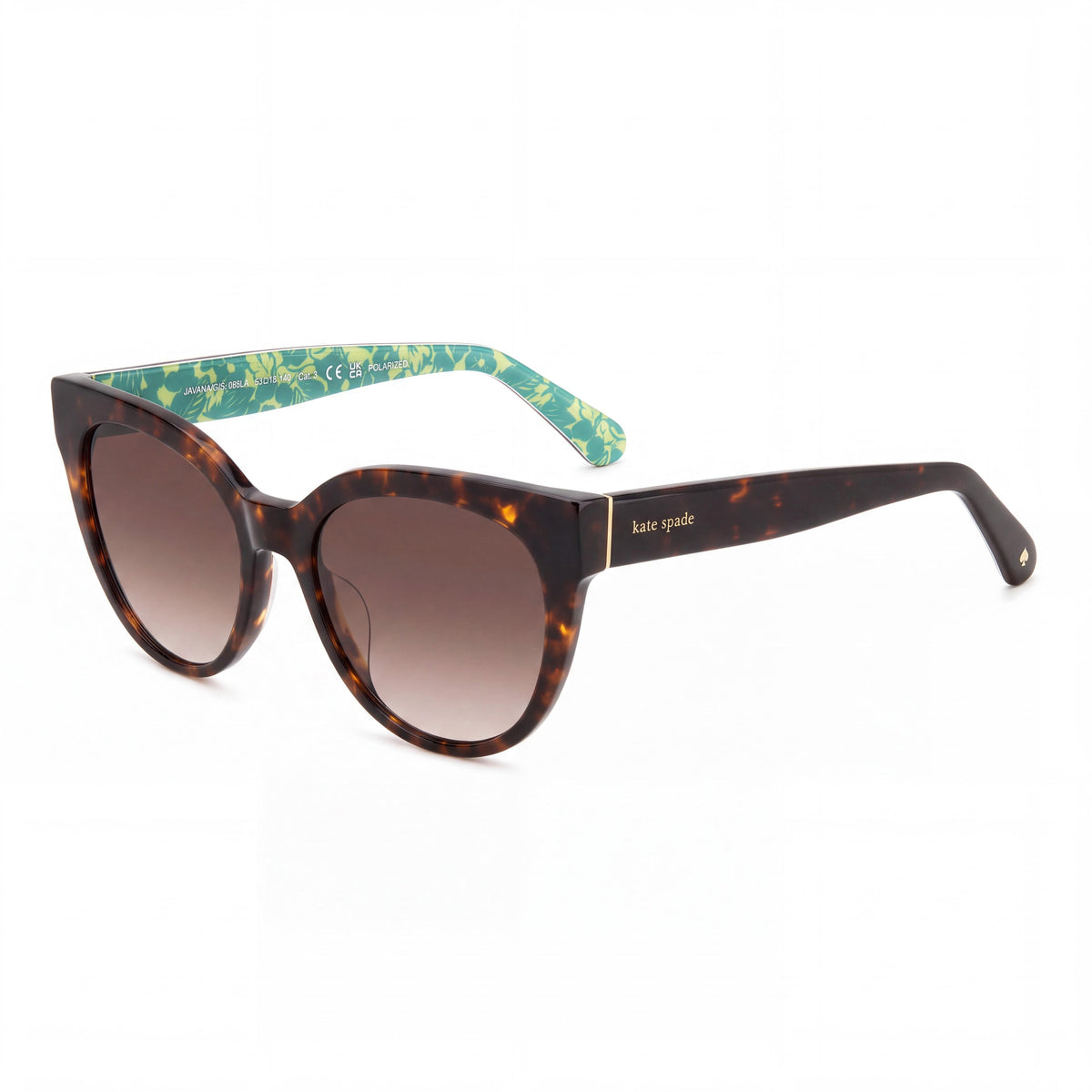 Montura óptica casual para mujer Zelda de kate spade new york en acetato con lentes no polarizadas, Habana multicolor, 50-17-140, Photo 1