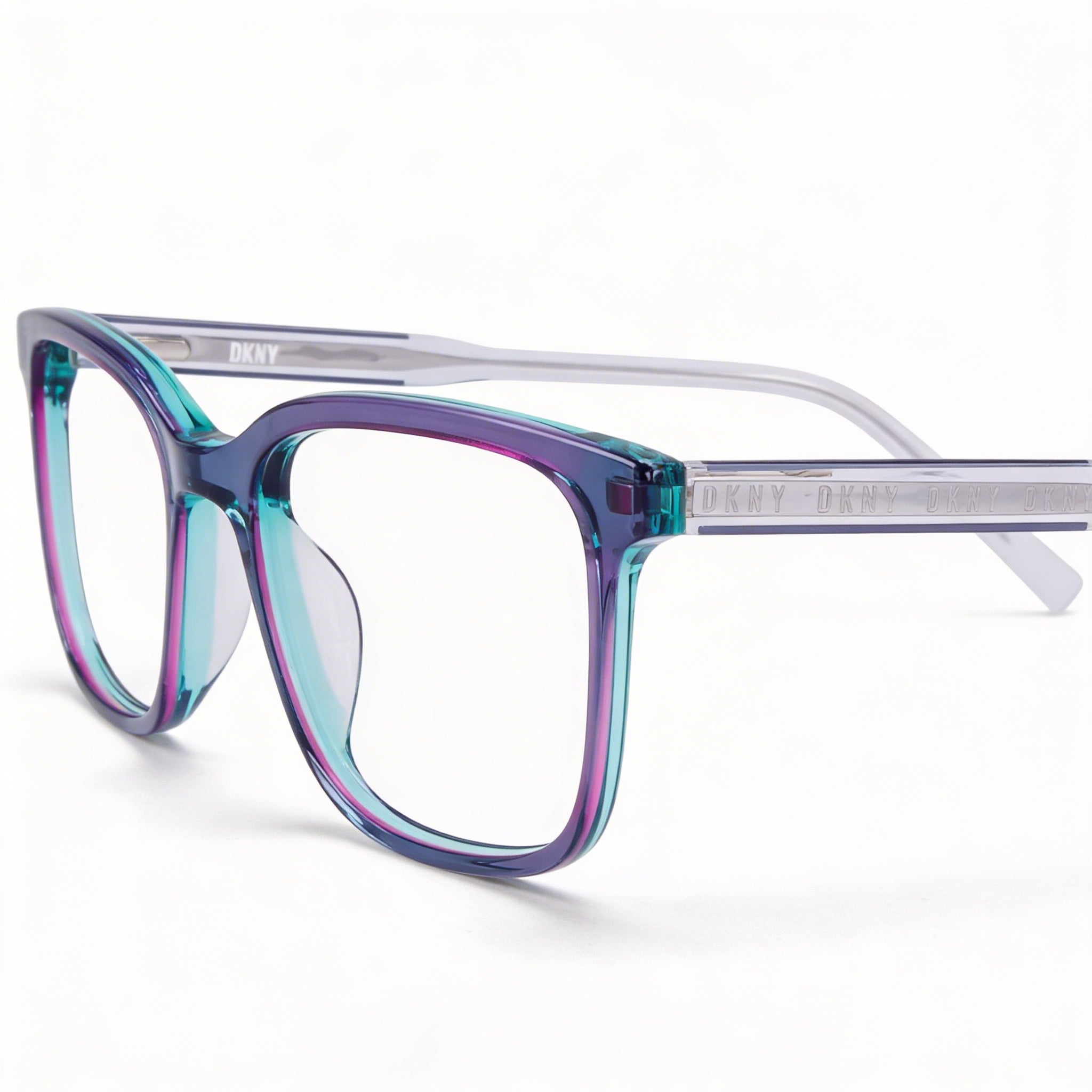DKNY DK5065 Casual Women's Crystal Blue Laminate Acetate Frame Prescription Eyeglasses 52-18-140, Photo 2