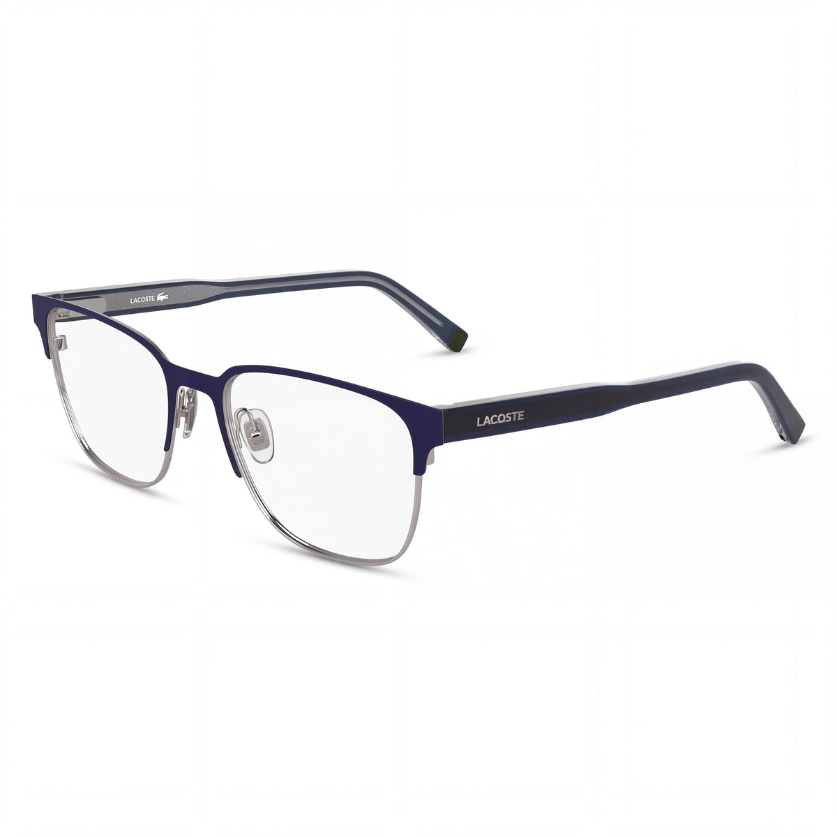 Lacoste Modern Men's Matte Blue Polycarbonate Non-Polarized Eyeglasses 53mm Lens 18mm Bridge 145mm Temple, Photo 1