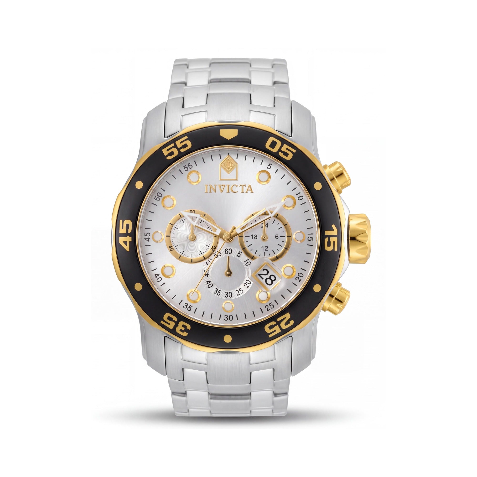 Invicta Men's Diver Quartz Chronograph Stainless Steel Watch Silver White 48mm, Photo 1