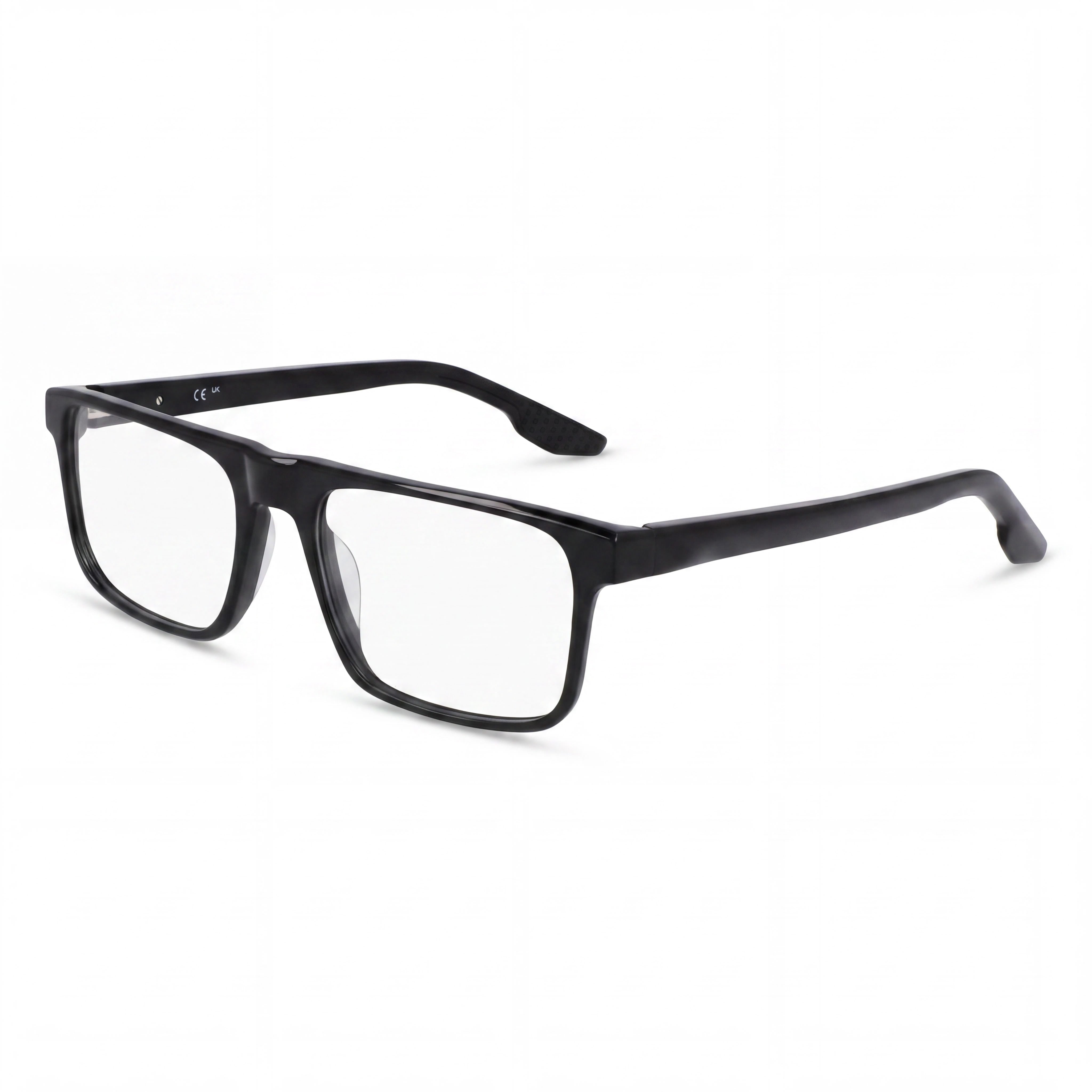 Nike Modern 7161 Men's & Women's Black Plastic Square Full-Rim Optical Eyeglasses 54-18-145mm, Photo 1