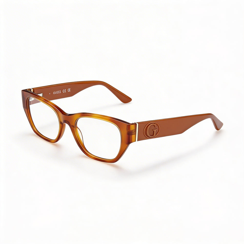 GUESS Gu50304 Women's Eyeglasses featuring Blonde Havana Shiny Light Orange Plastic Frame (50mm Lens)