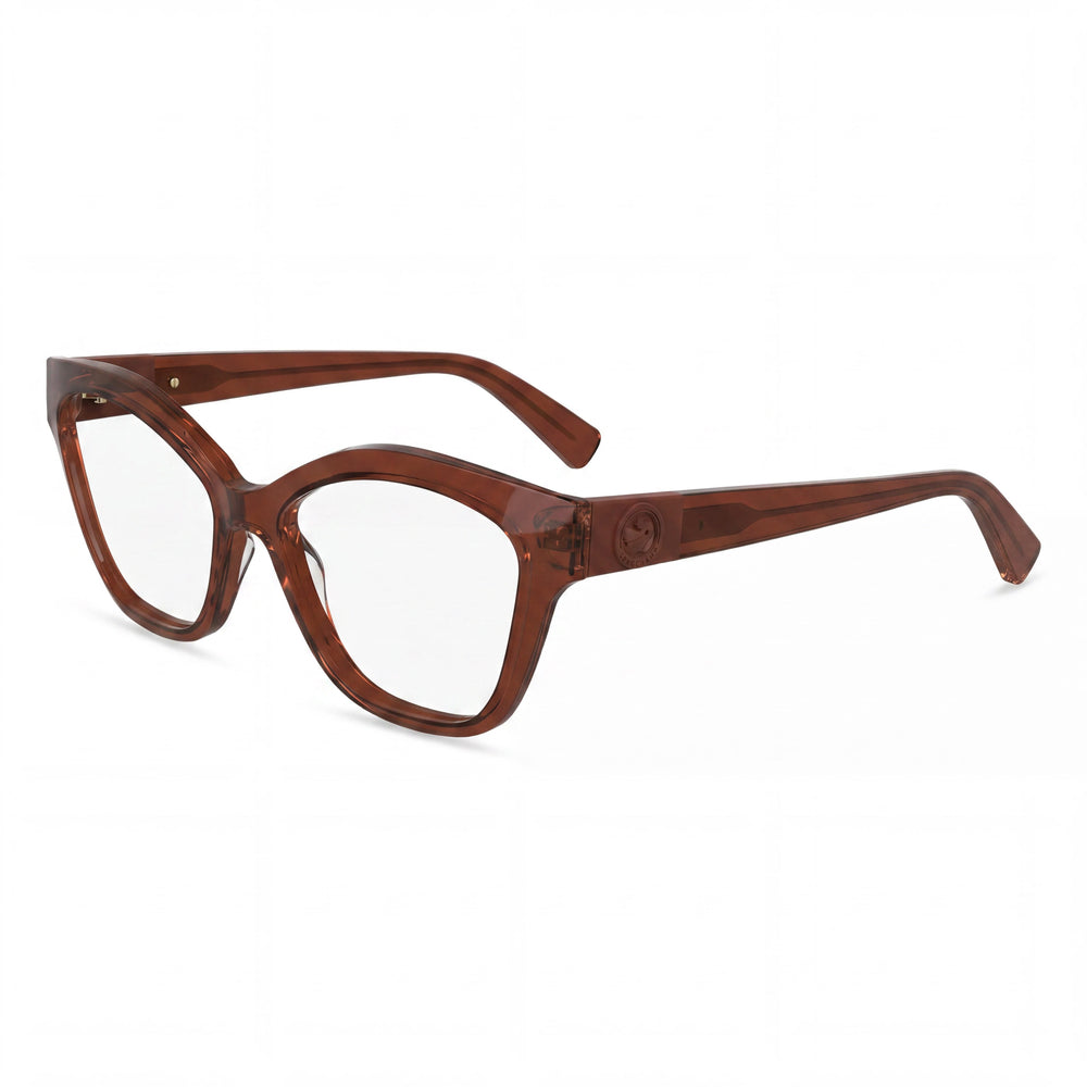 Longchamp Lo2755 Women's Prescription Ready Optical Eyeglasses in Transparent Red Frame Color, 53mm Lens Width