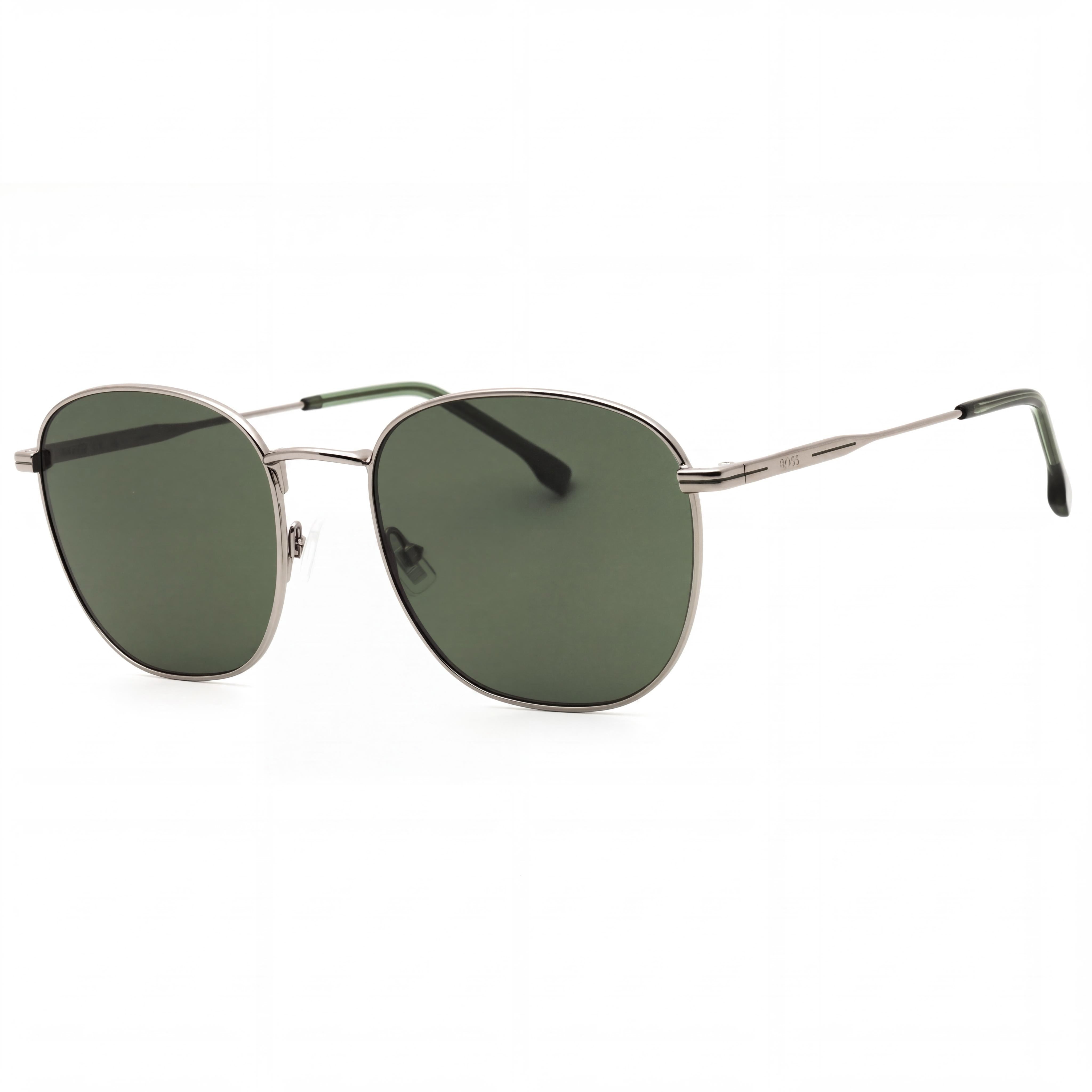 Hugo Boss Men's BOSS 1561/F/SK Square Green Metal Frame Green Lens 100% UV Protection Non-Polarized Sunglasses 57mm, Photo 1