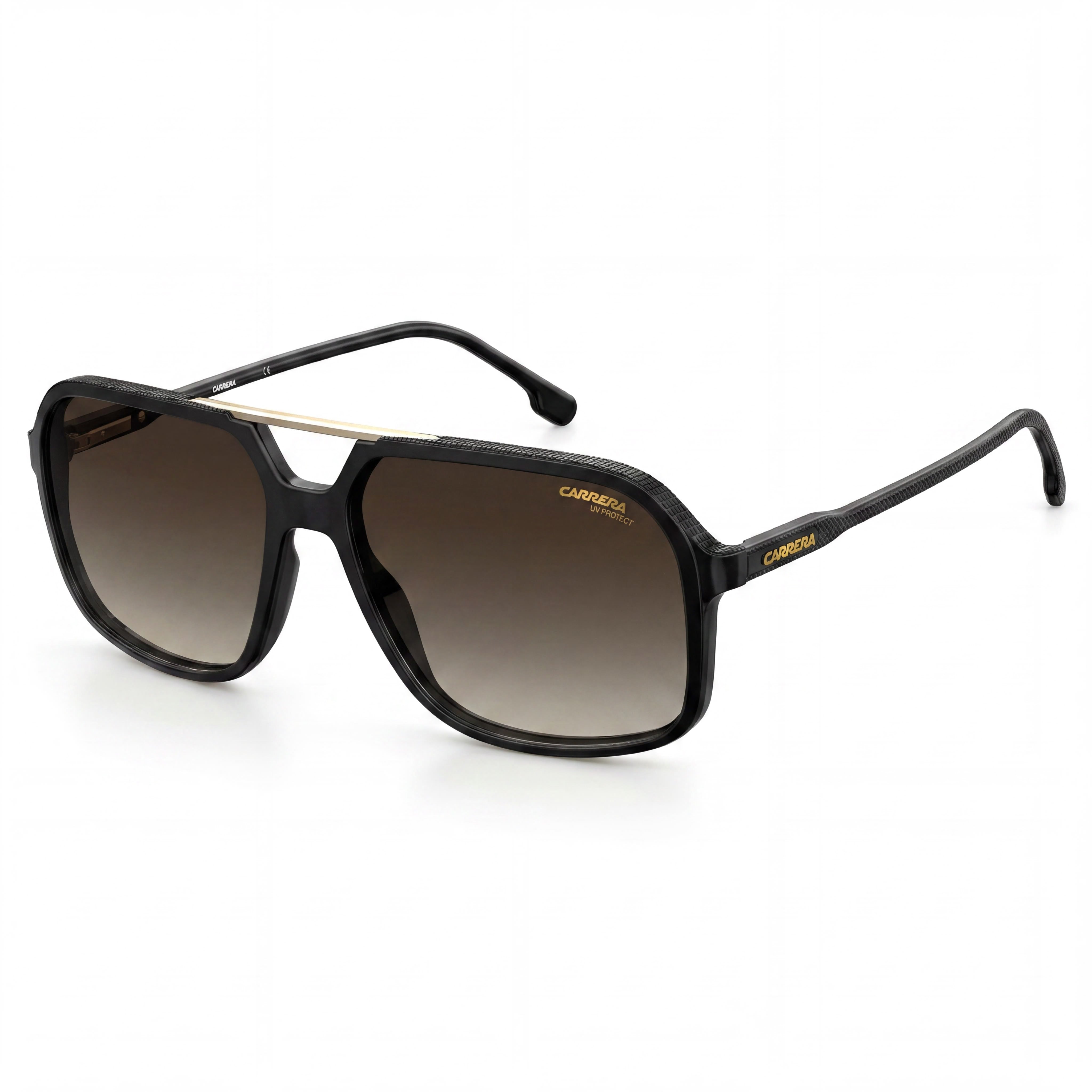 Carrera CARRERA 229/S Unisex Black Brown Shaded Polycarbonate UV 400 Protection Prescription 59mm, Photo 1
