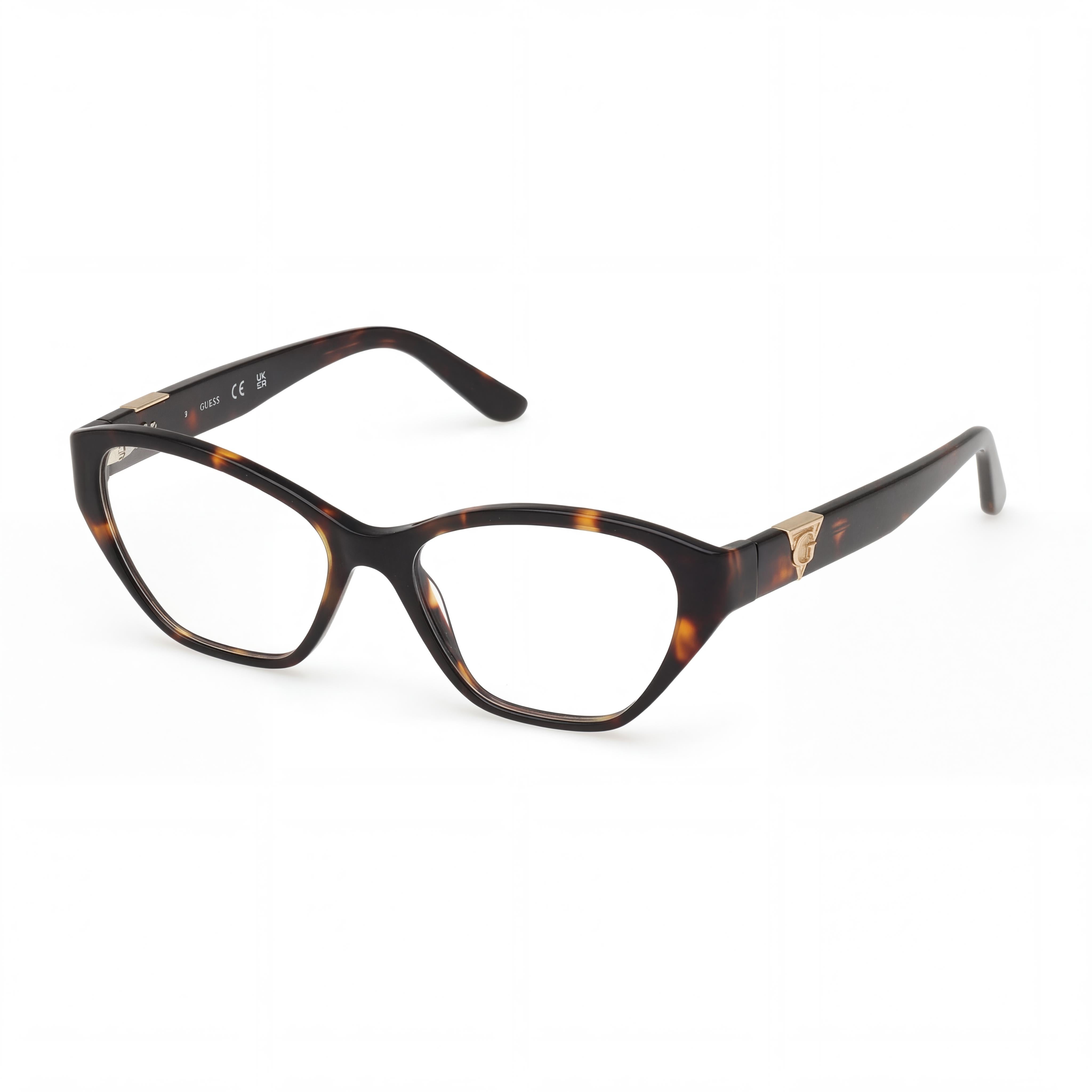 Guess Gu50162 Montura para gafas de mujer, montura Habana oscuro, sin lentes de policarbonato, tamaño 51-16-135 mm, Photo 1