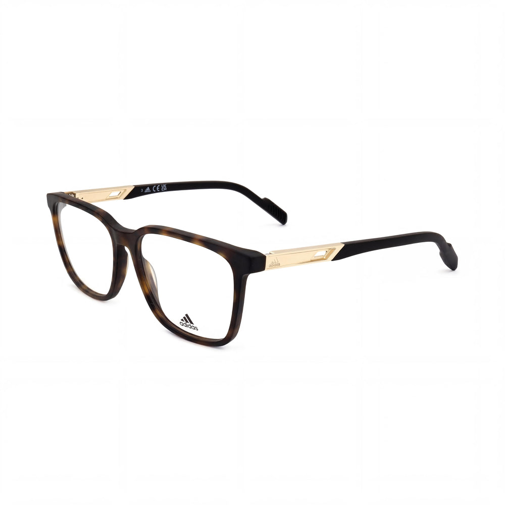 Adidas Casual Unisex Dark Havana Acetate Frame Eyeglasses with Non Polarized Transparent Lenses 53-15-145