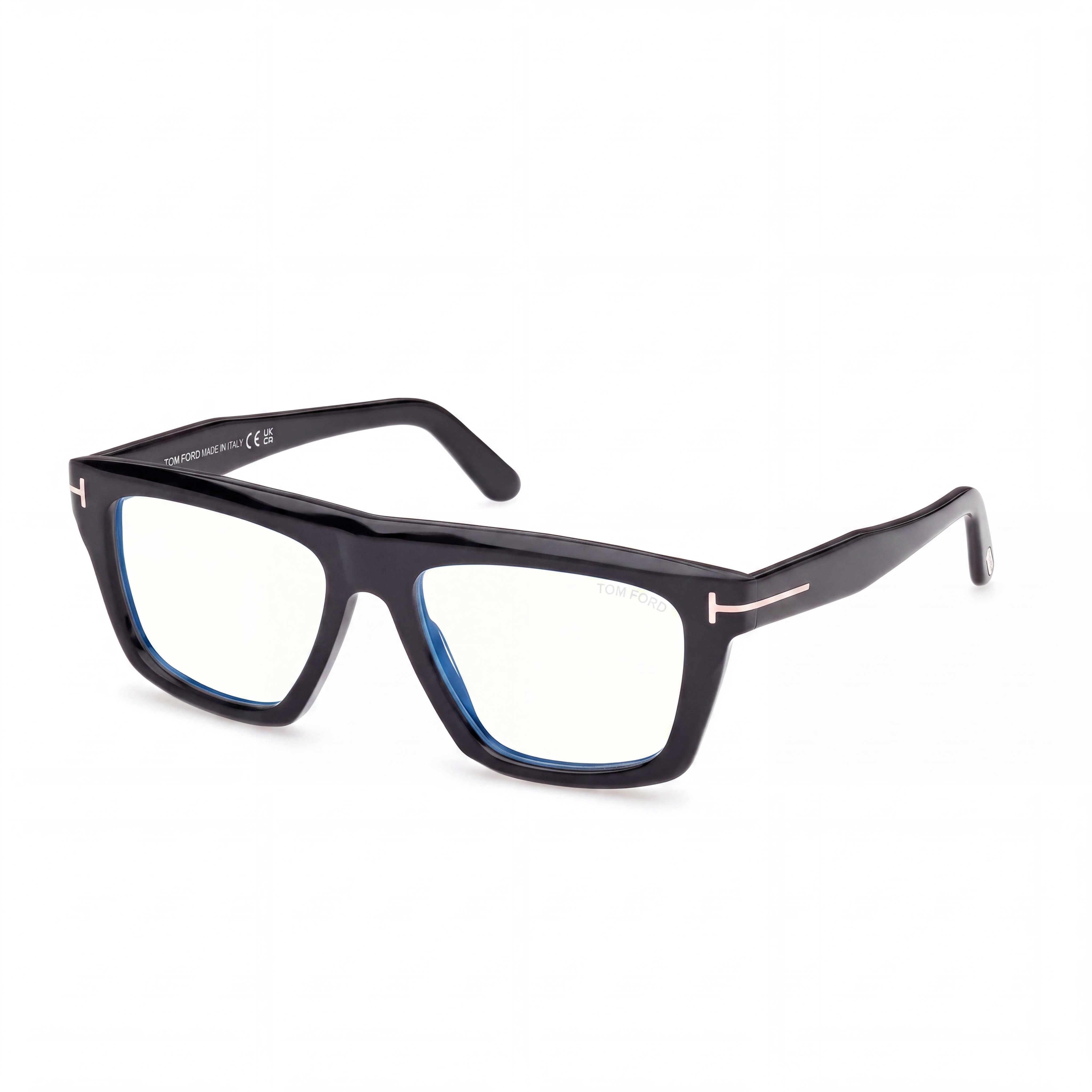 Gafas de sol Marcolin Classic unisex con montura de plástico negro brillante y filtro azul, lentes negras no polarizadas de 54 mm, Photo 1