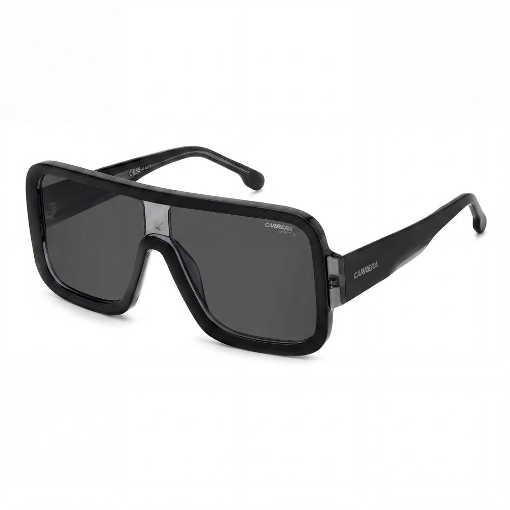 Carrera Flaglab 14 Unisex Sunglasses with Dark Grey Black Acetate Frame & UV Protection Lenses 62mm