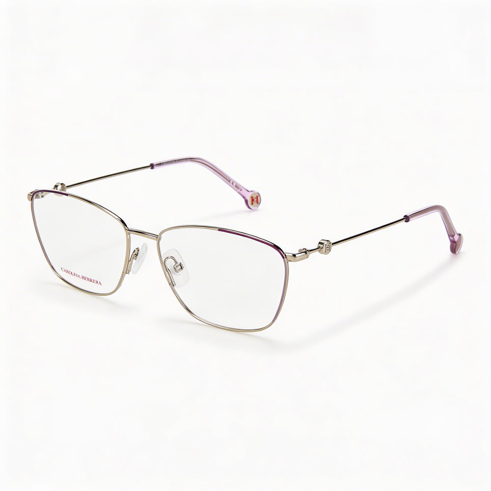 Gafas de sol Carolina Herrera CH 0060 para mujer, de acero aleado, color violeta dorado, 57 mm