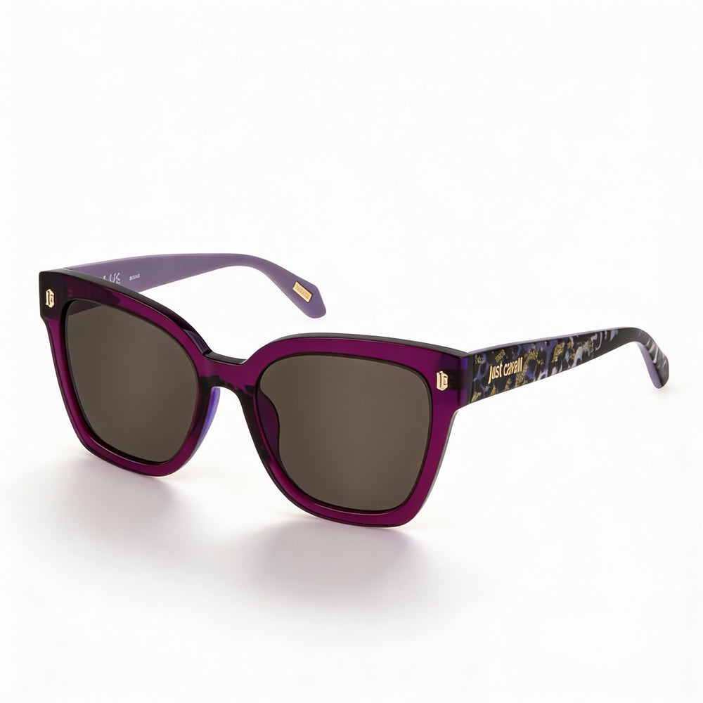 Just Cavalli Modern Men's Marrone Violet Acetate Non-Polarized Sunglasses 54mm