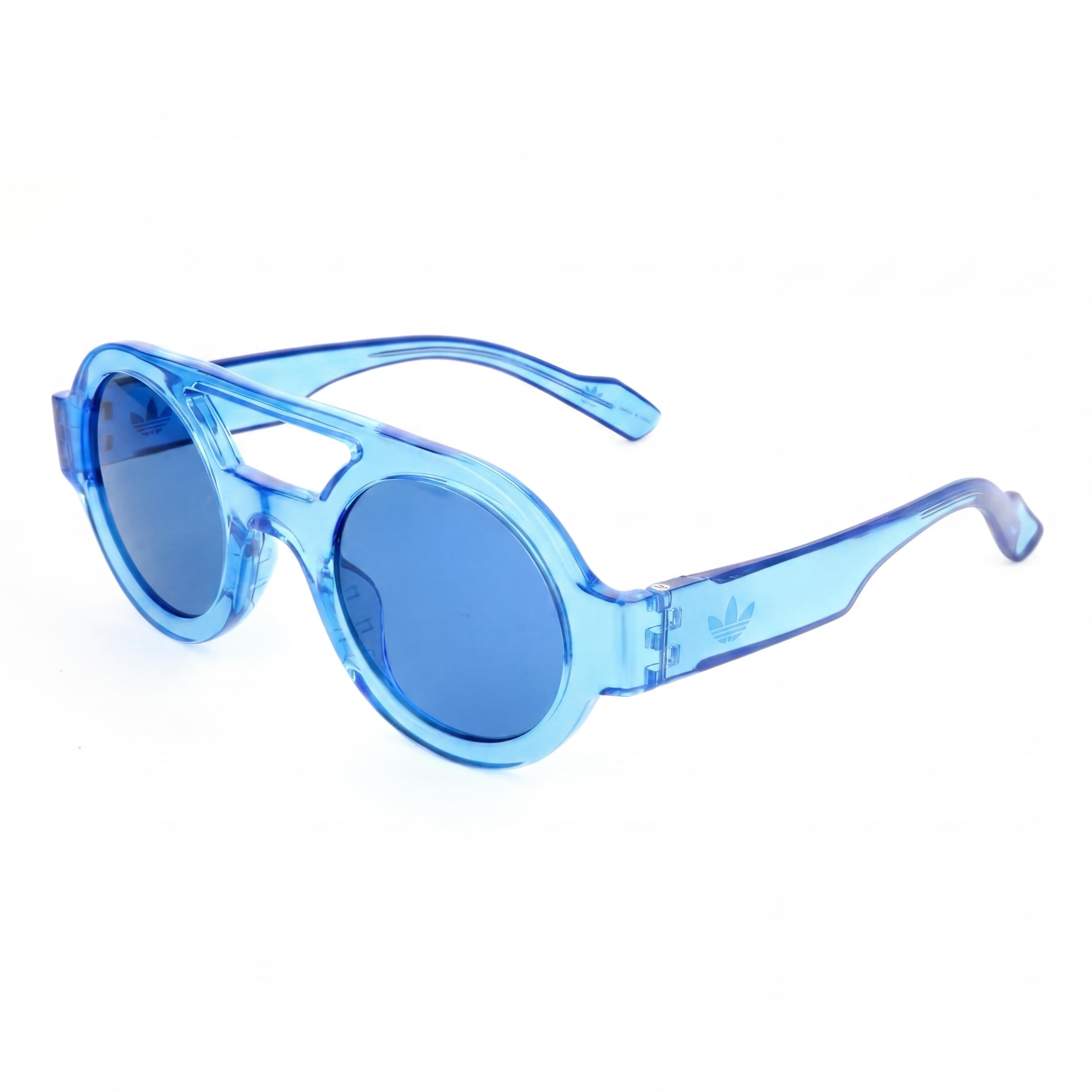 adidas Sports Unisex Multi-coloured Plastic Frame Blue Lens UV Protected Sunglasses, 47mm Lens Width, Photo 1