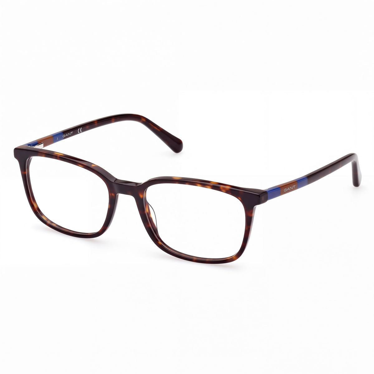 GANT 326405254 Gafas de hombre casual con montura de plástico color Habana oscuro y lentes transparentes 54mm, Photo 1