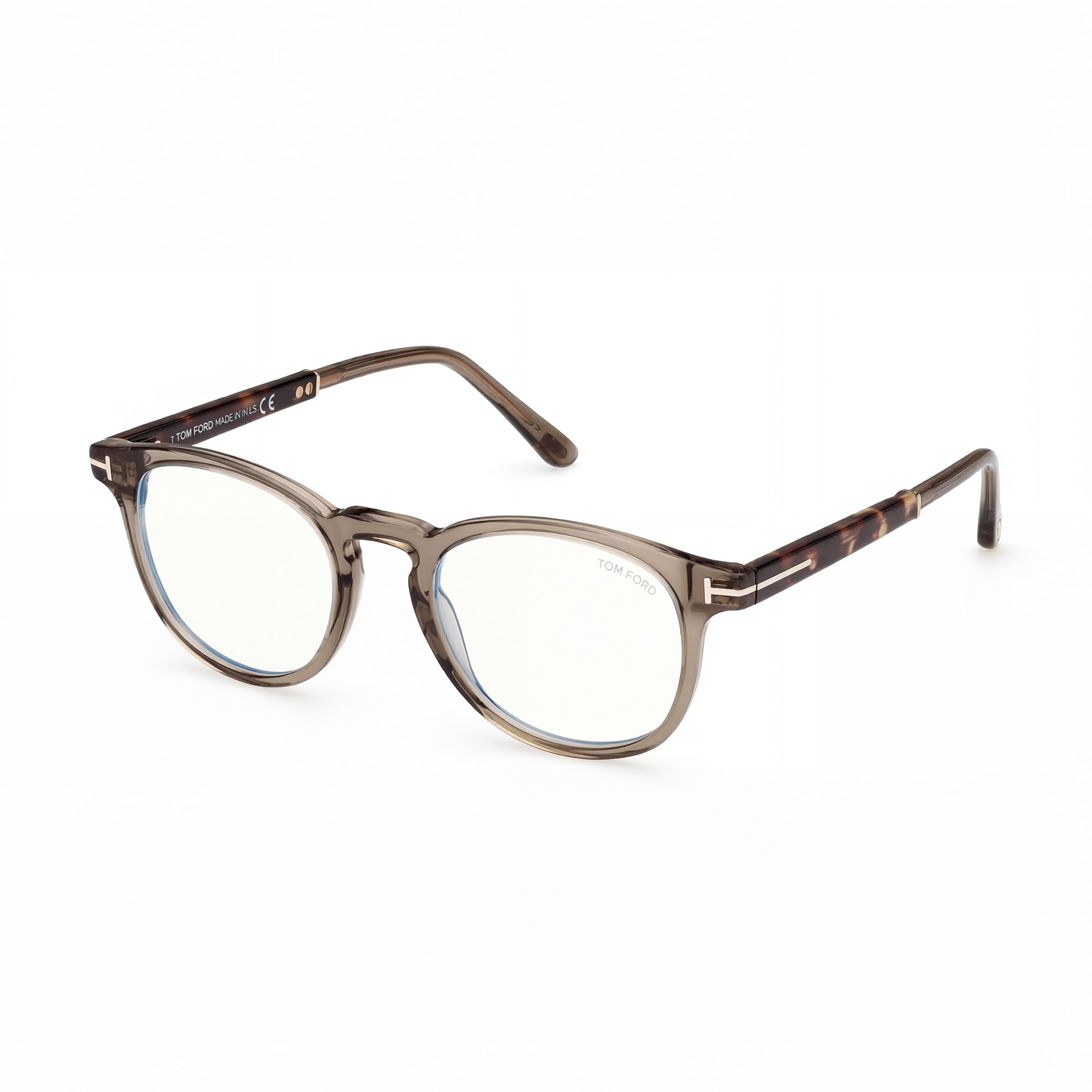 Tom Ford Ft5891-b Gafas para mujer de plástico azul, oro rosa brillante y oliva transparente 2-6-2, Photo 1