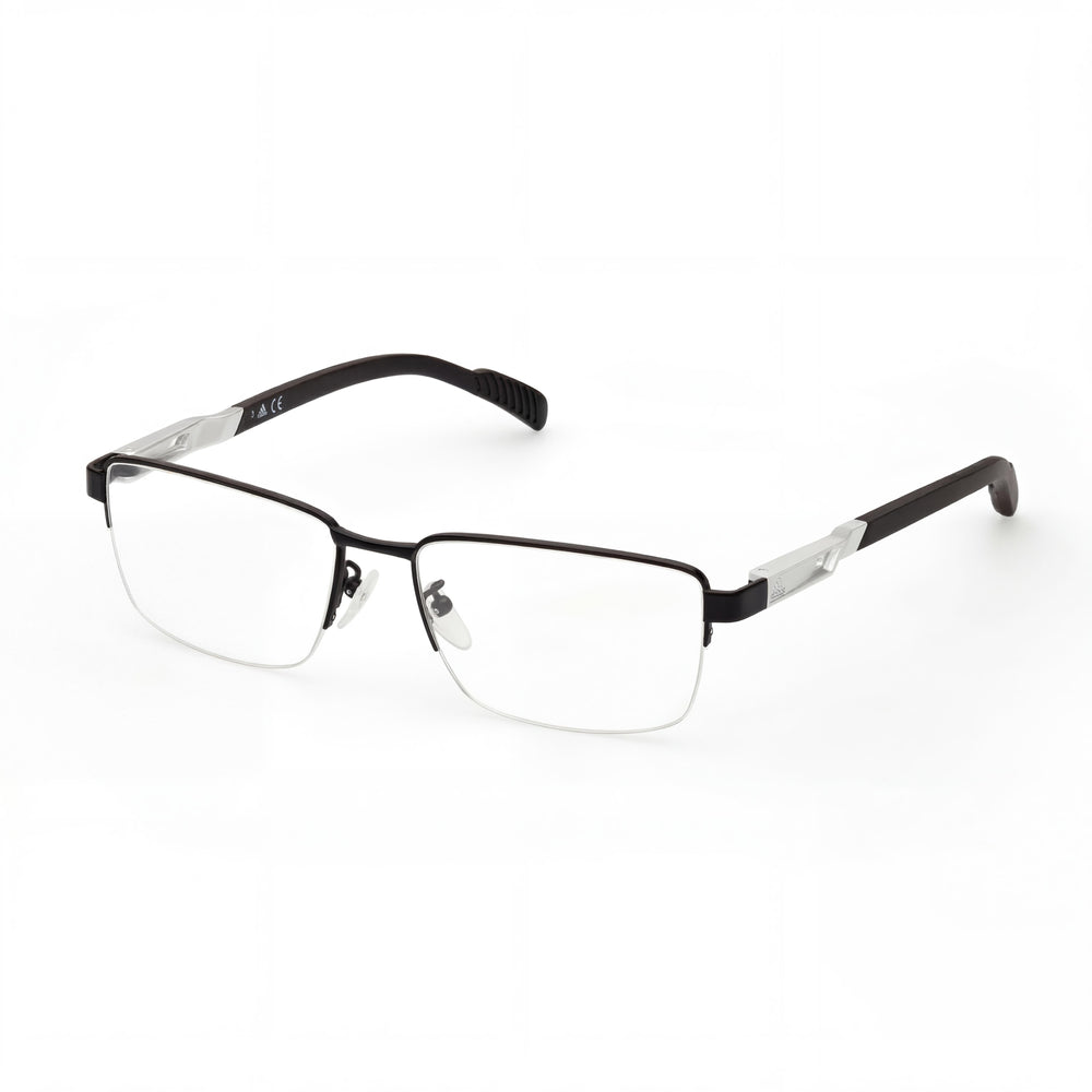 adidas Casual Men's Prescription Ready Eyeglasses with Matte Black Metal Frames – Lens Width 55mm, Bridge 17mm, Temple Length 140mm