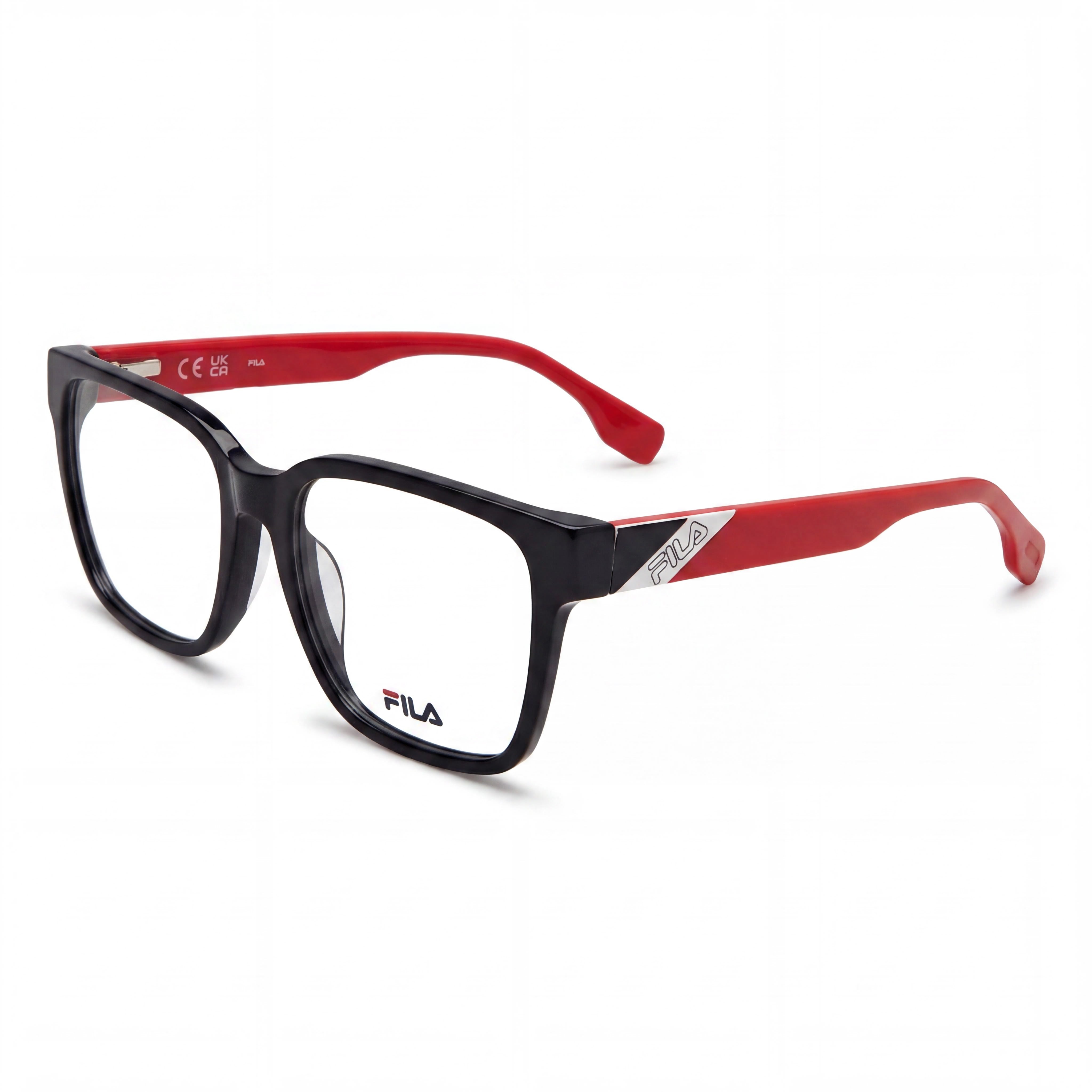 Gafas clásicas unisex FILA con montura cuadrada de acetato de celulosa azul oscuro, 53 mm de ancho de lente, Photo 1