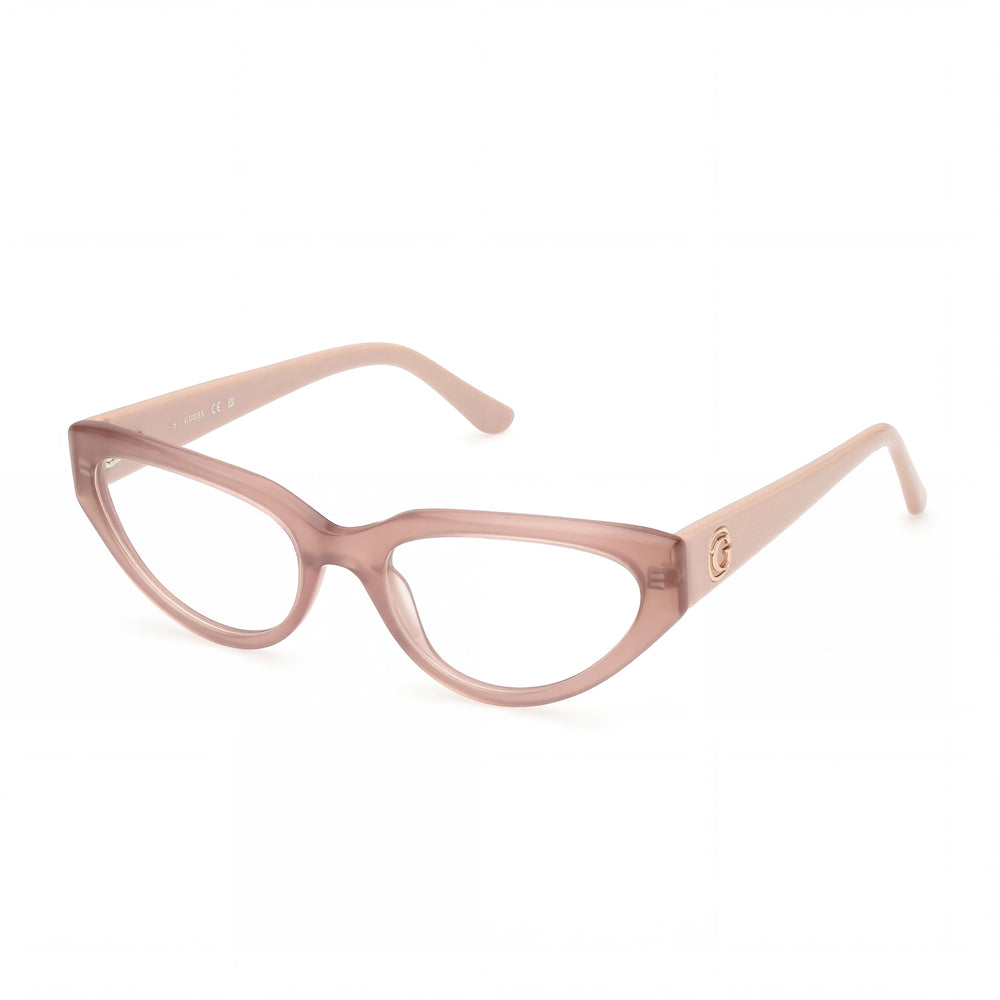 Gafas graduadas GUESS Gu50113 para mujer, color beige, monocolor, montura óptica, lentes 53, puente 18, patillas 145