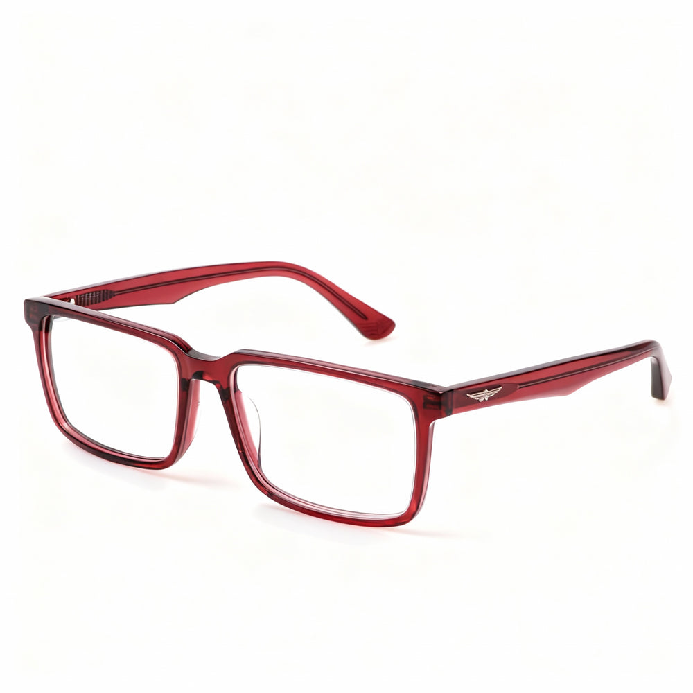 Gafas Police VPLN17 de acetato para hombre, estilo casual, color fucsia multicapa, ancho de lente de 57 mm