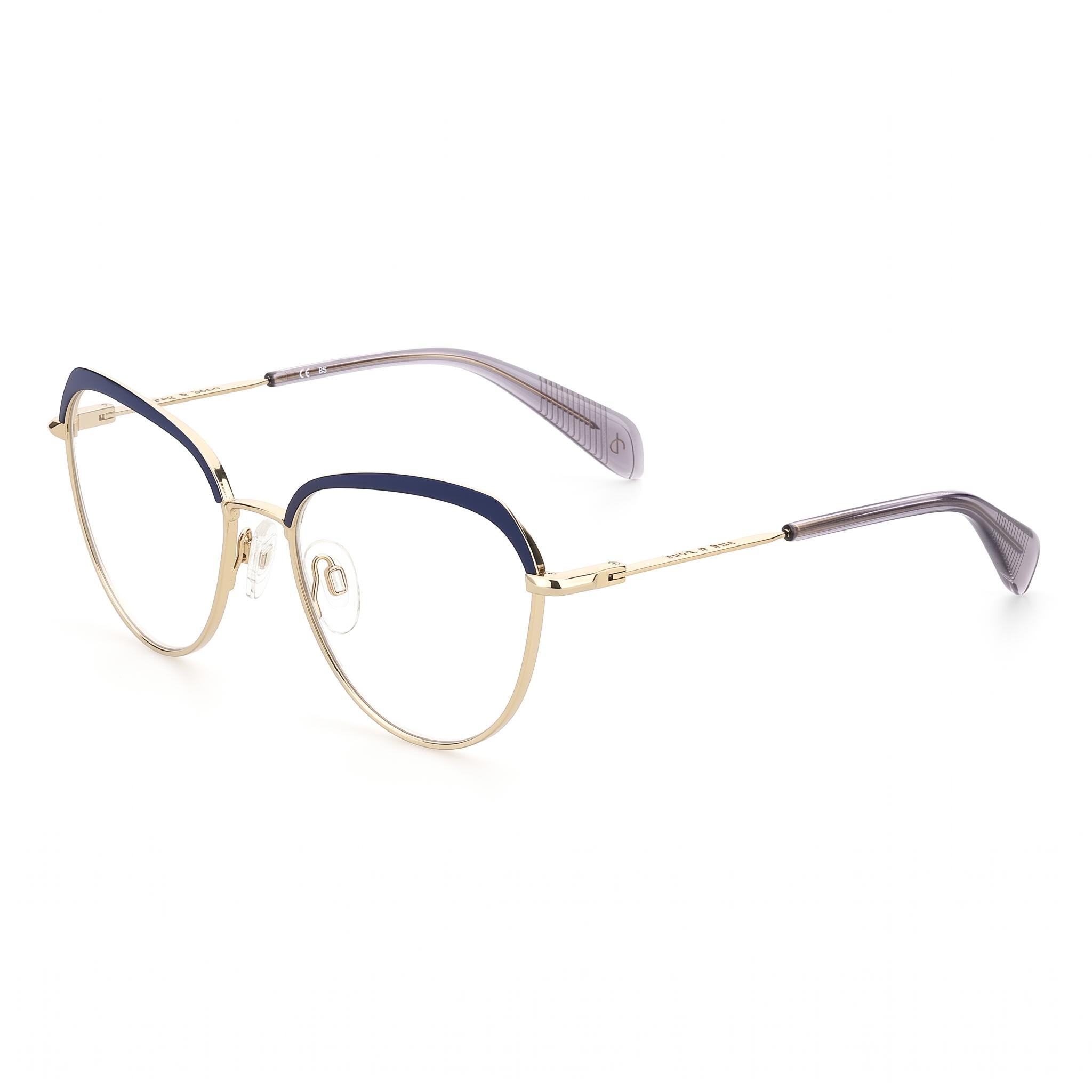 rag & bone Rnb3030/G Women's Sunglasses with Blue Gold Metal Frame and Polycarbonate Lenses 52mm, Photo 1