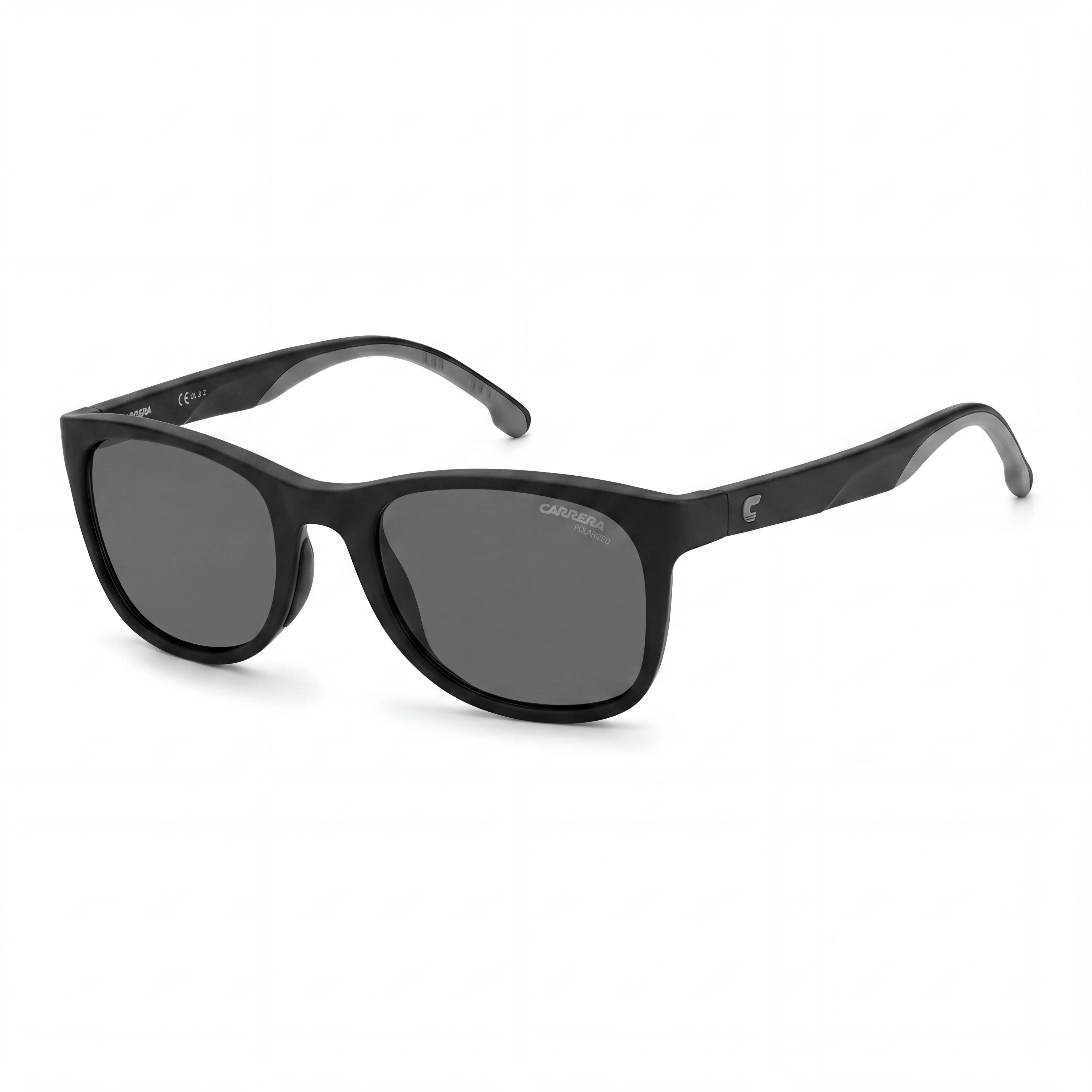 Gafas de sol Carrera 8054/S para hombre, montura de poliamida negra mate con lentes grises, 52 mm, 100 % protección UV, Photo 1