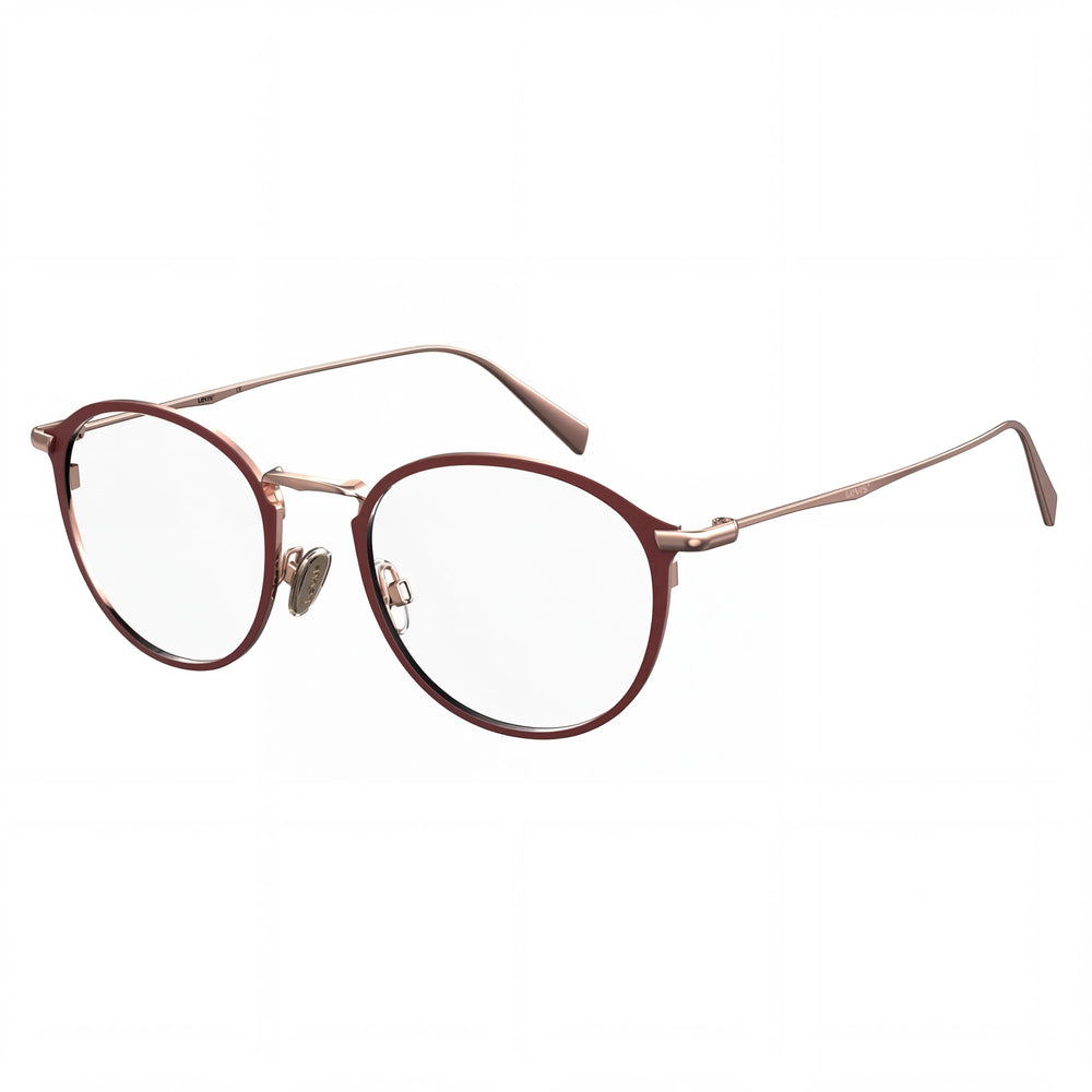 Gafas de vista Levi's Lv 5001 de metal burdeos para hombre de 50 mm