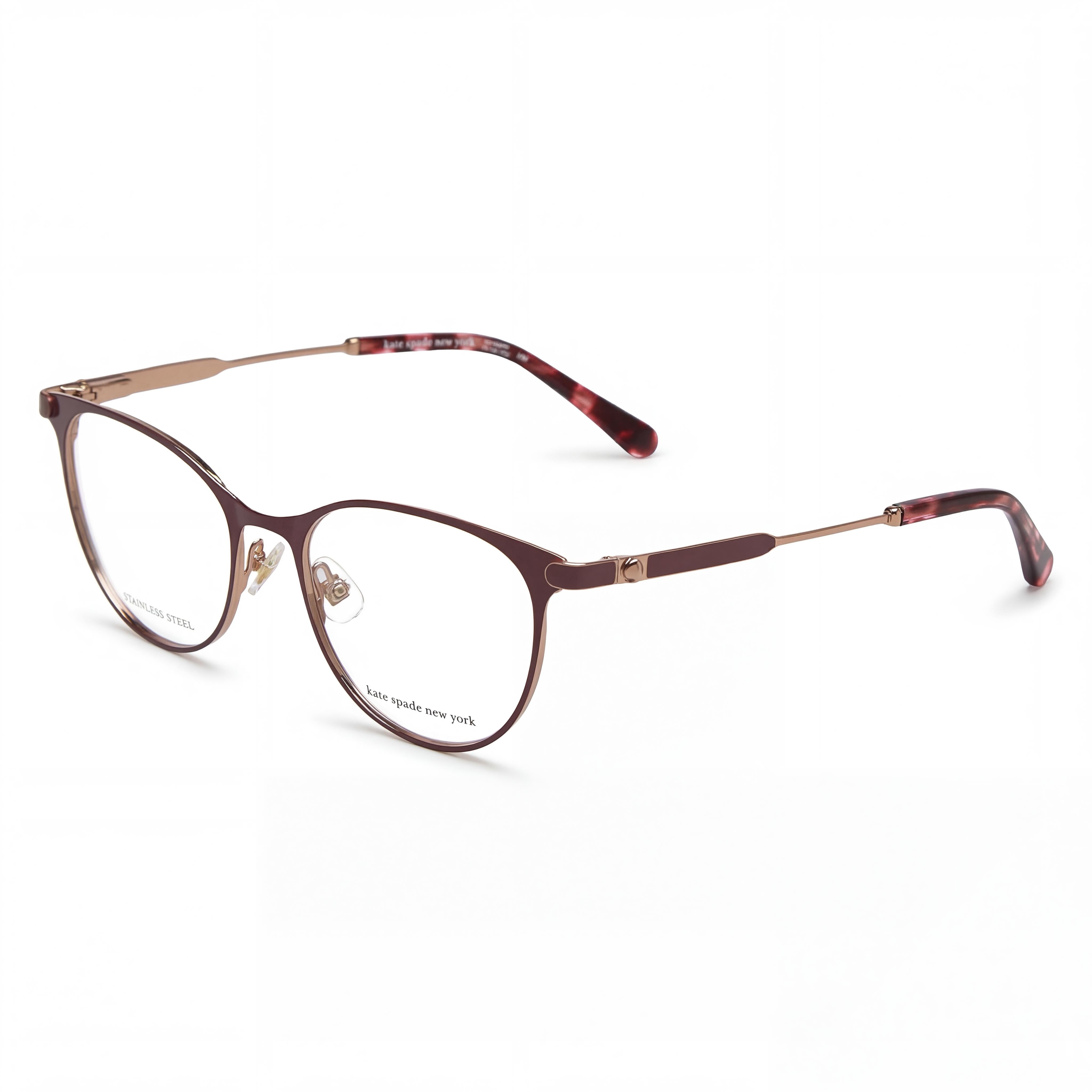 Gafas de sol Kate Spade New York Lida/G para mujer, polarizadas, de acero inoxidable, color oro rosa y policarbonato rojo, 50 mm, Photo 1