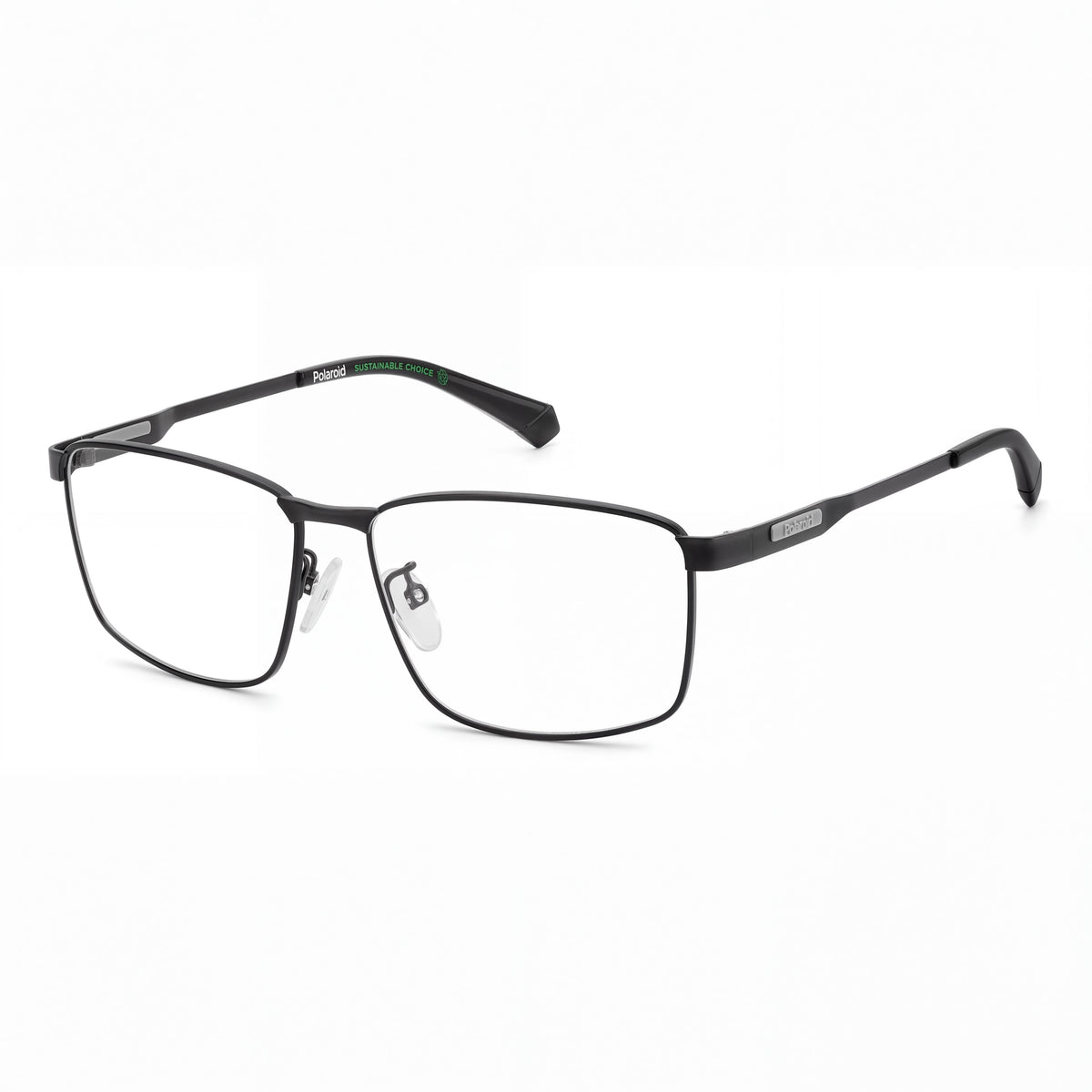 Polaroid D534/G Men’s Classic Sunglasses with Matte Black ECO Stainless Steel Frame, Non-Polarized Lenses 57mm, Photo 1