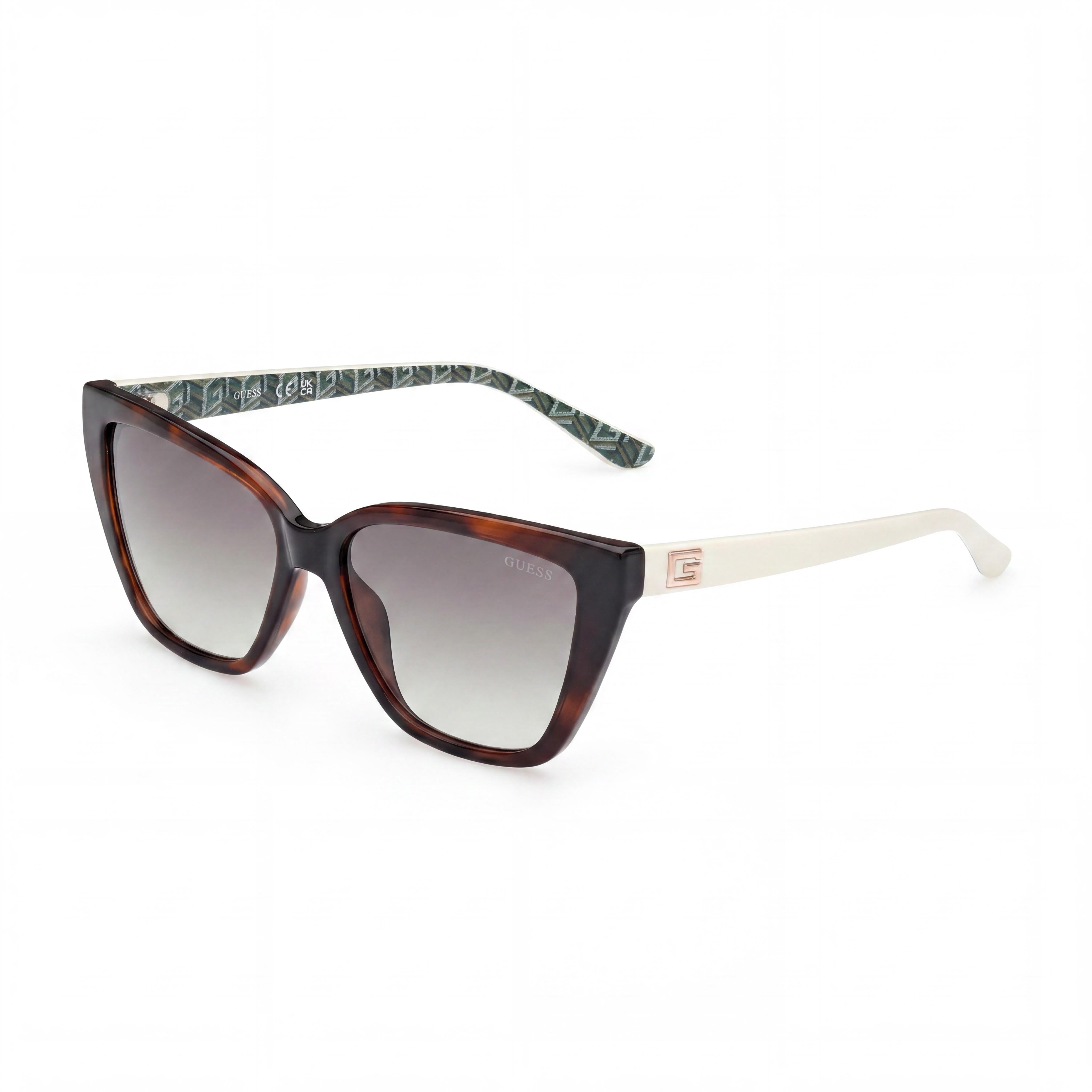 Guess Women's GU7919/S Cat-Eye UV Protective Sunglasses with Dark Havana Acetate Frame & Gradient Green Lenses 58mm, Photo 1