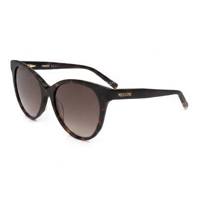 M Missoni Classic Women's UV Protected Havana Acetate Frame with Polycarbonate Lenses Sunglasses 54mm