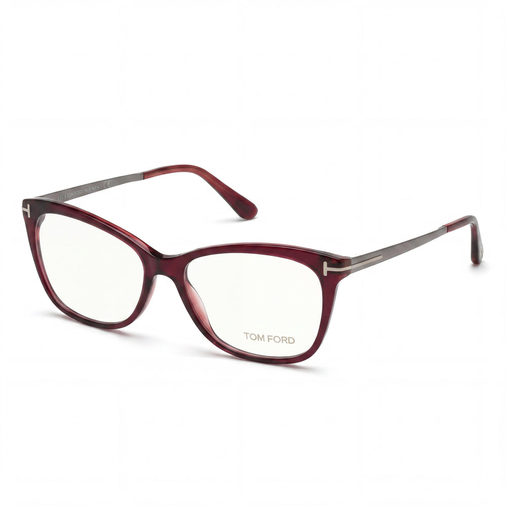 Montura de gafas de plástico de aro completo para mujer Tom Ford Ft5353 en Bordeos Paladio, ancho de lente 54 mm