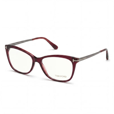 Montura de gafas de plástico de aro completo para mujer Tom Ford Ft5353 en Bordeos Paladio, ancho de lente 54 mm