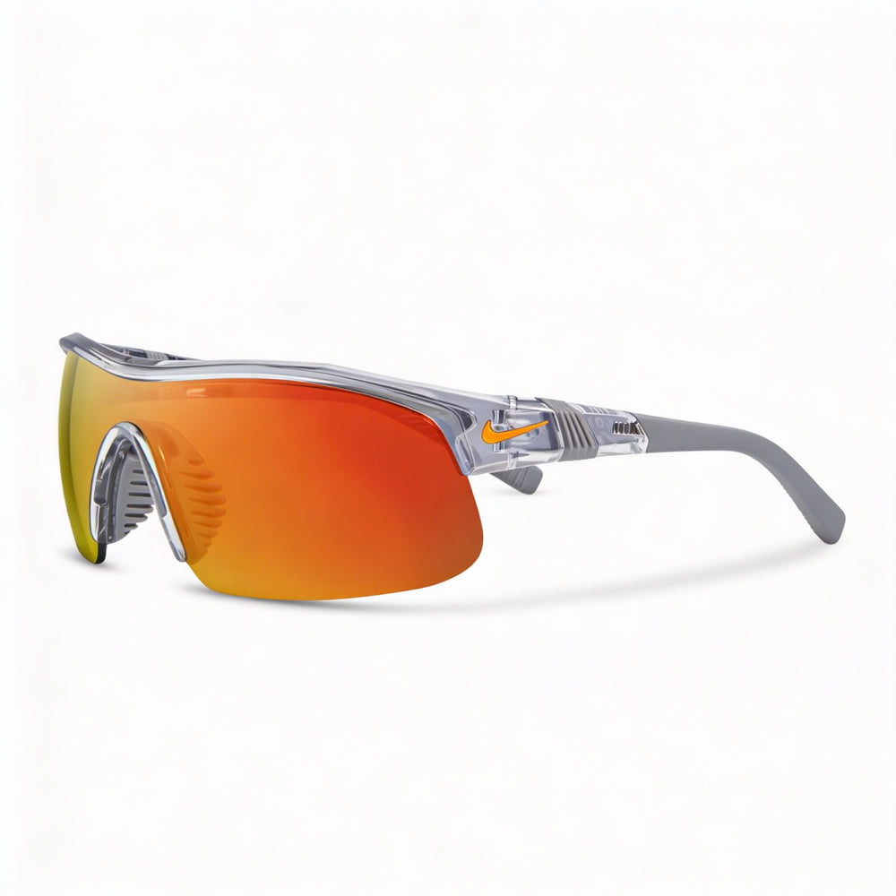 Nike Modern Men's Non-Polarized UV Mirrored Plastic Frame Sunglasses 58mm Wolf Grey/Orange Mirror