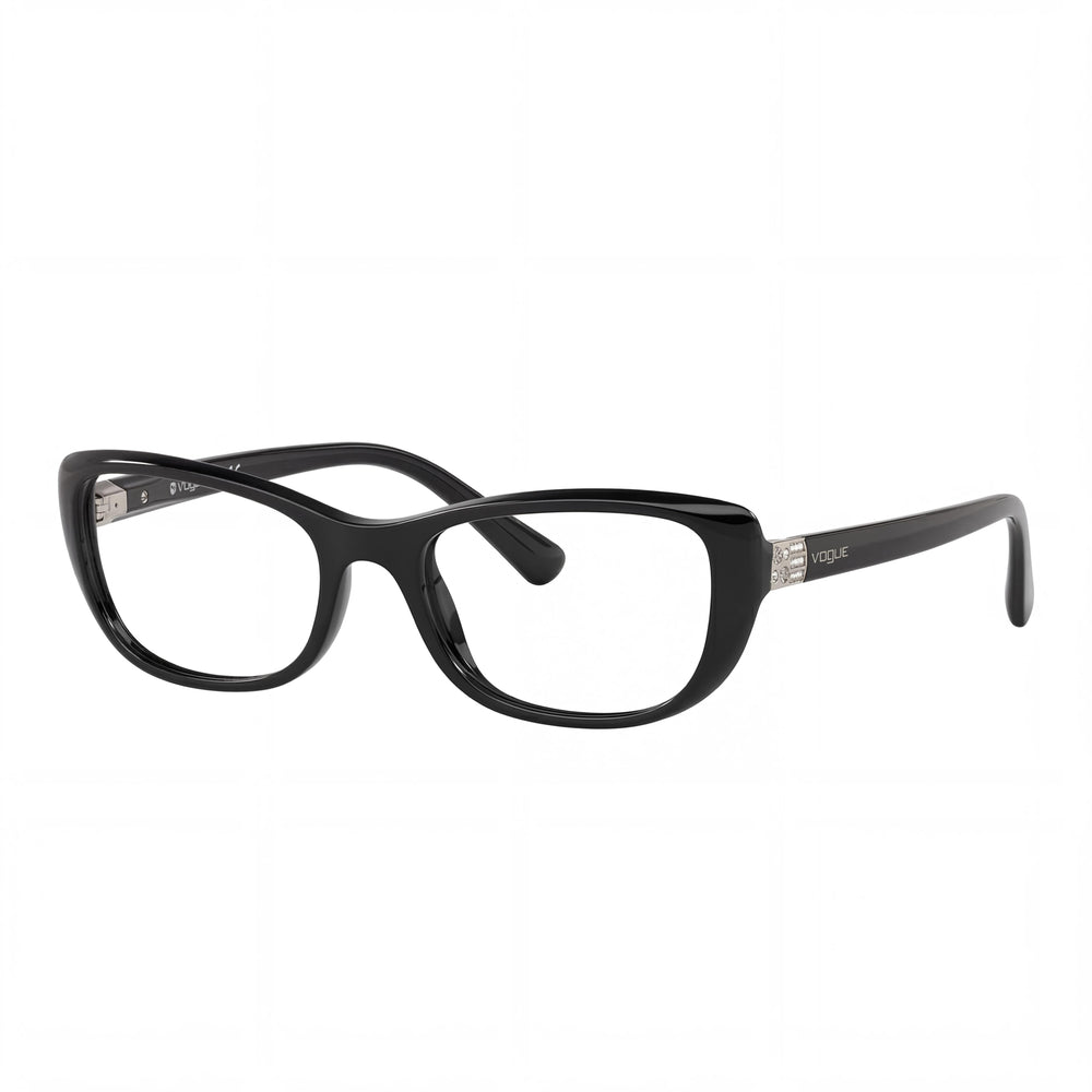 Gafas Vogue Eyewear Vo 5191b para mujer, armazón de plástico negro con lentes transparentes, sin graduación, 50 mm