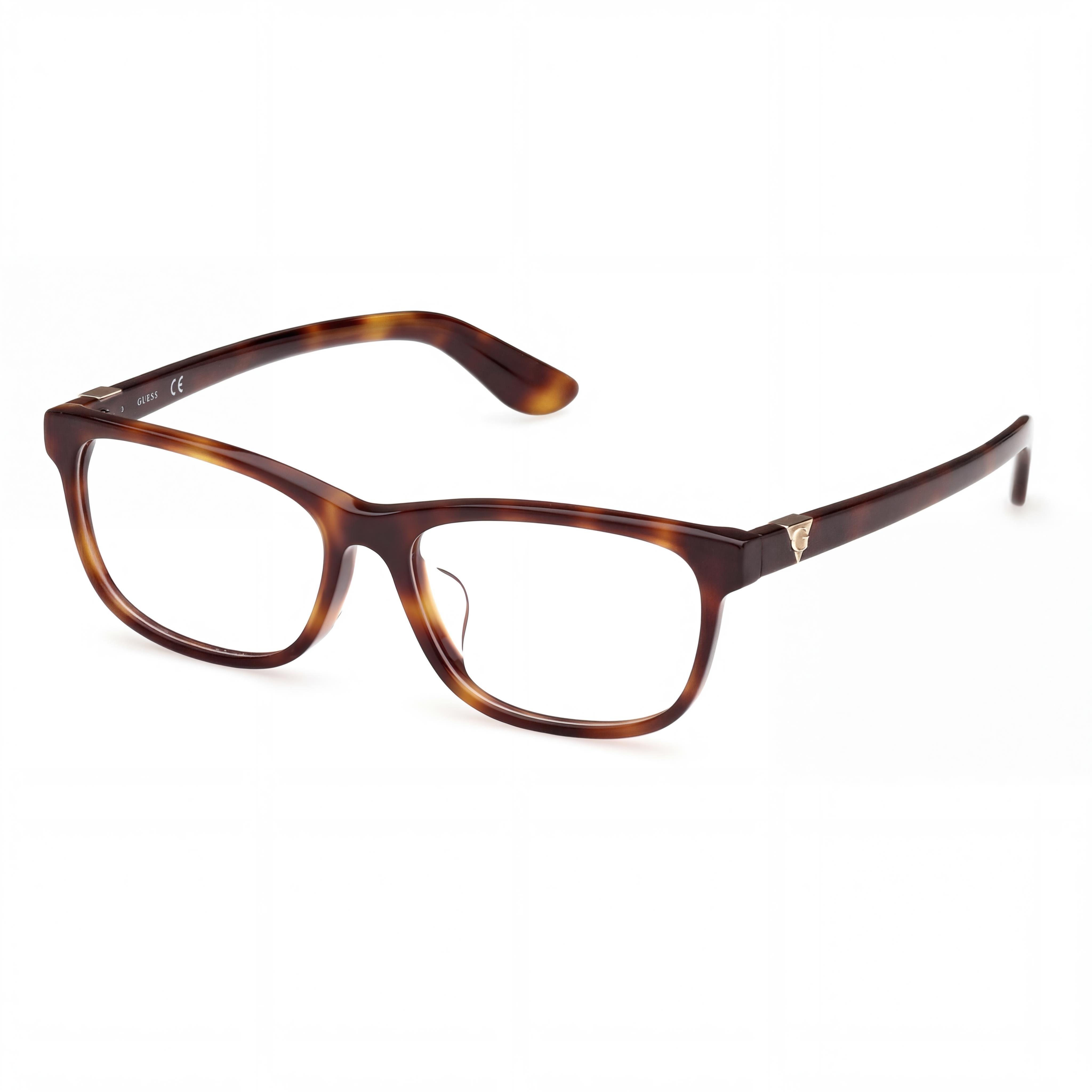 Monturas ópticas Guess para hombre en color Havana oscuro con lentes transparentes de demostración. Las lentes se pueden reemplazar por lentes graduadas personalizadas., Photo 1