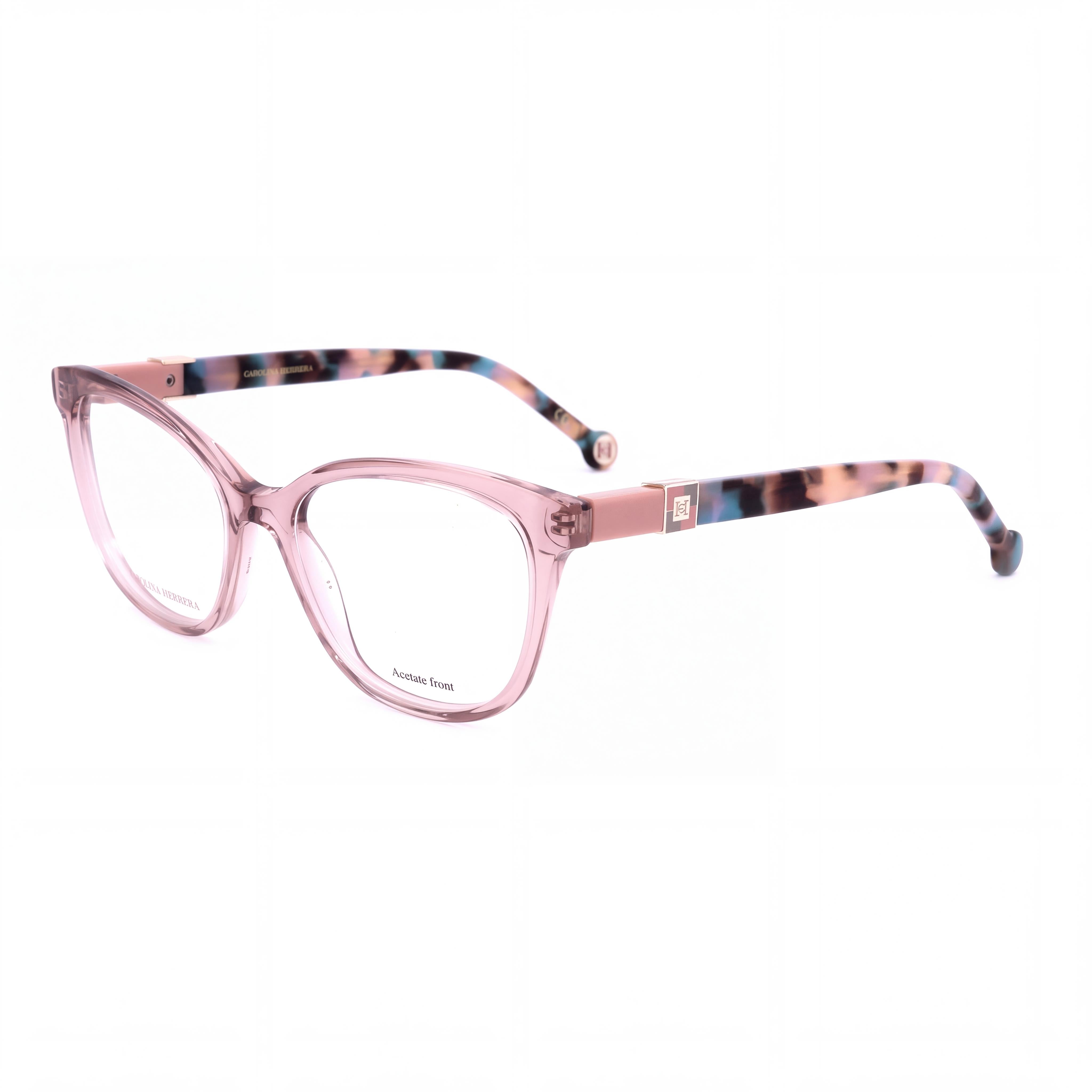 CAROLINA HERRERA Modern Women's Multicolour Frame Peach Lens Eyeglasses Bridge 17mm Temple 145mm, Photo 1