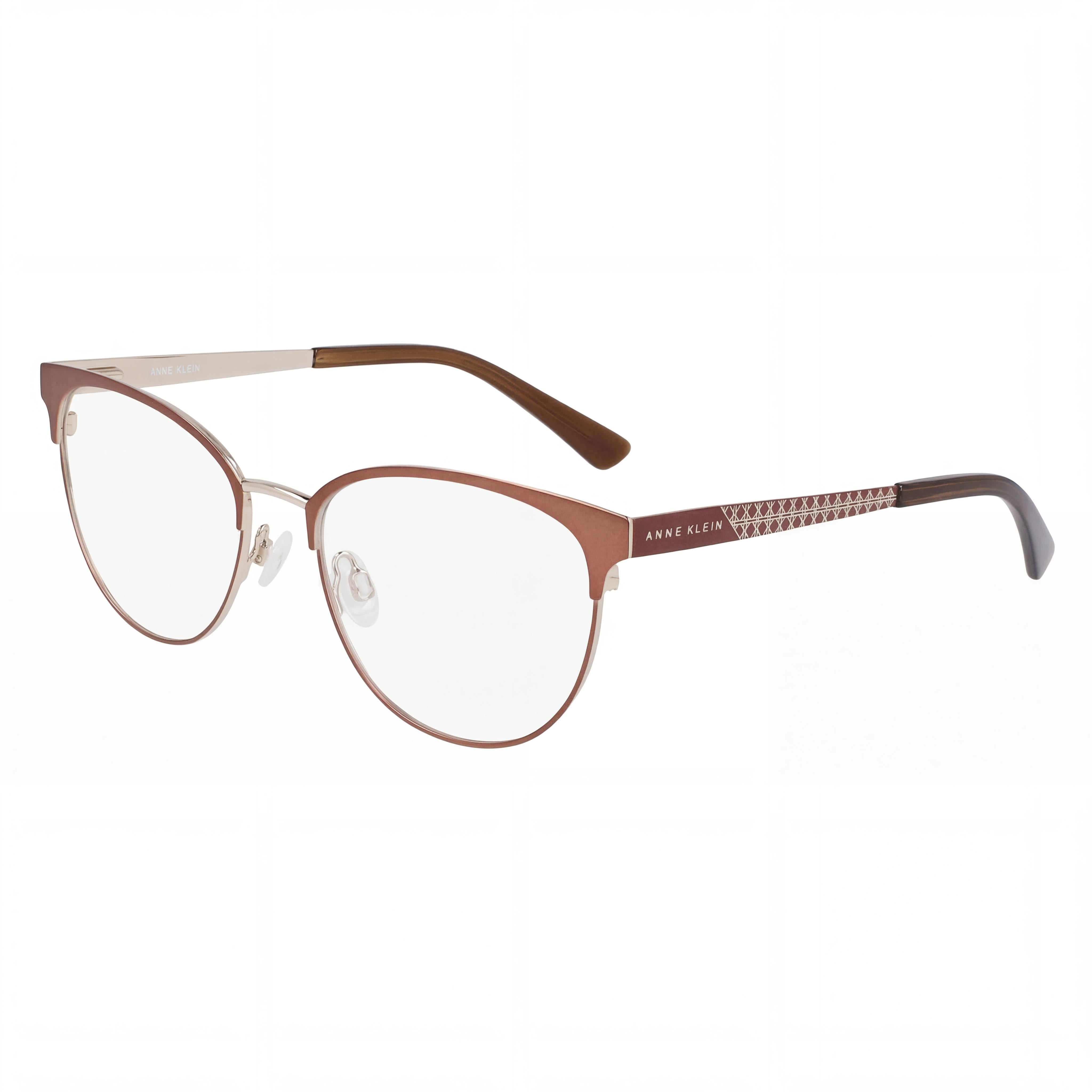 Anteojos Anne Klein Mocha para mujer con lentes de demostración transparentes. Los lentes se pueden reemplazar con lentes recetados personalizados., Photo 1