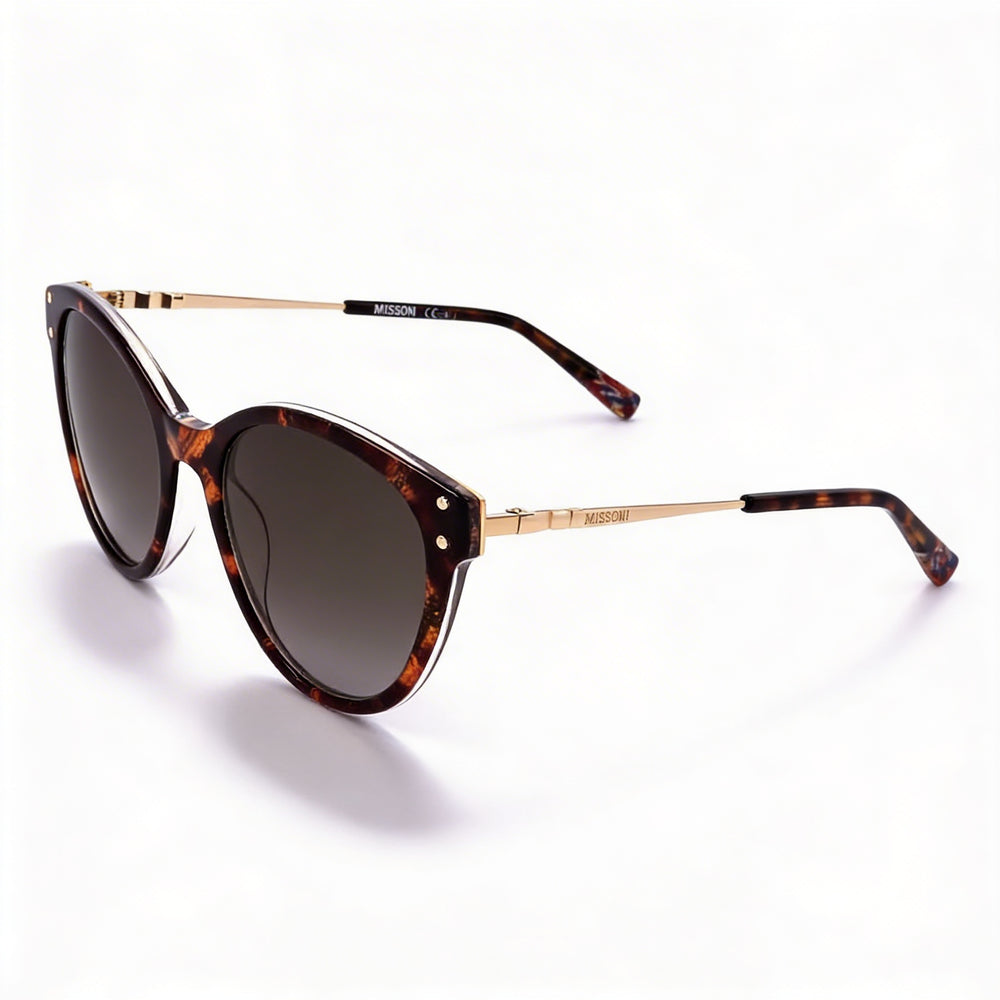 Gafas de sol Missoni MIS 0026/S casuales de hombre con armazón de policarbonato marrón, 100% protección UV, ancho de lente 53mm