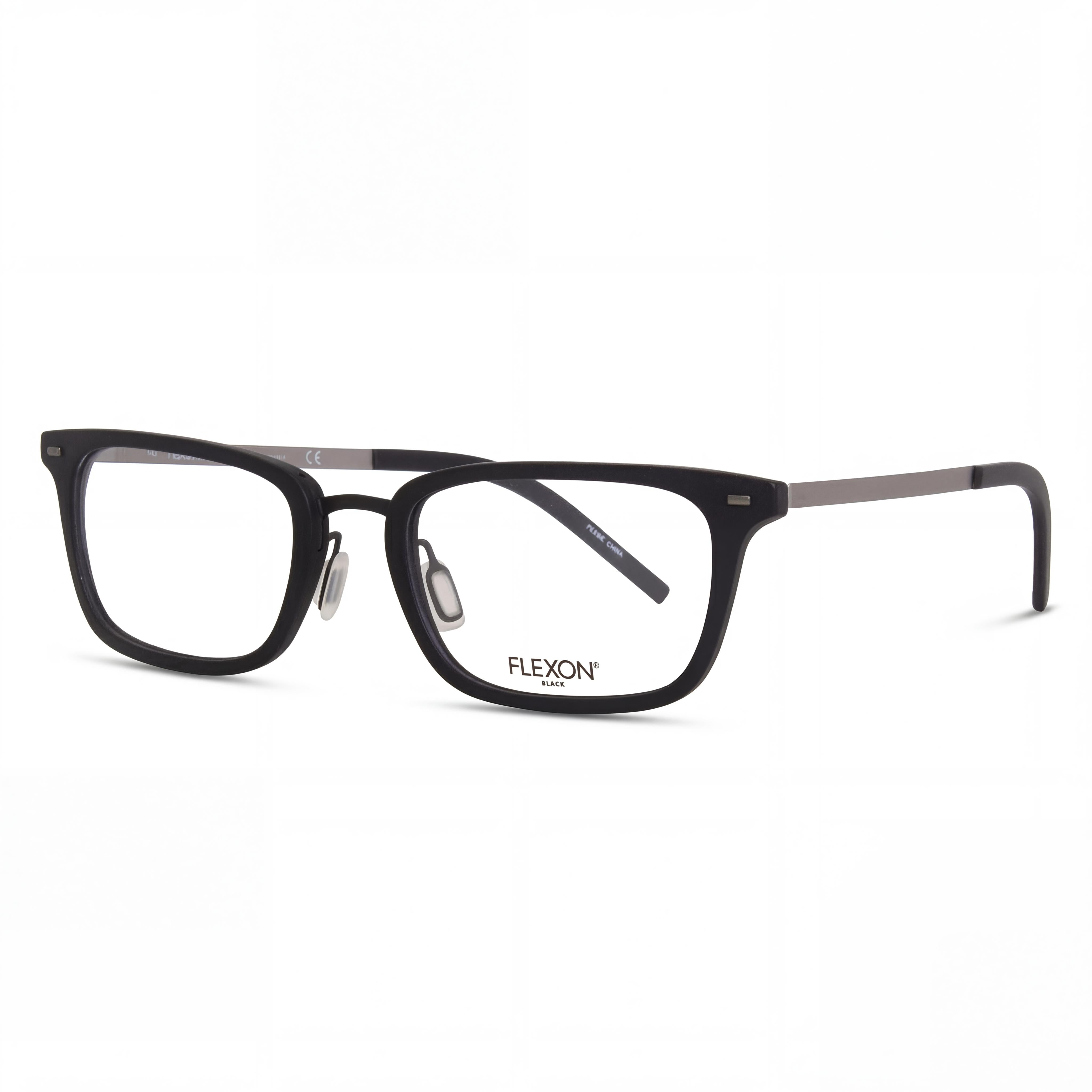 Gafas Flexon B2021 de metal negro unisex con lentes de 54 mm de ancho, puente de 20 mm y patillas de 145 mm, Photo 1